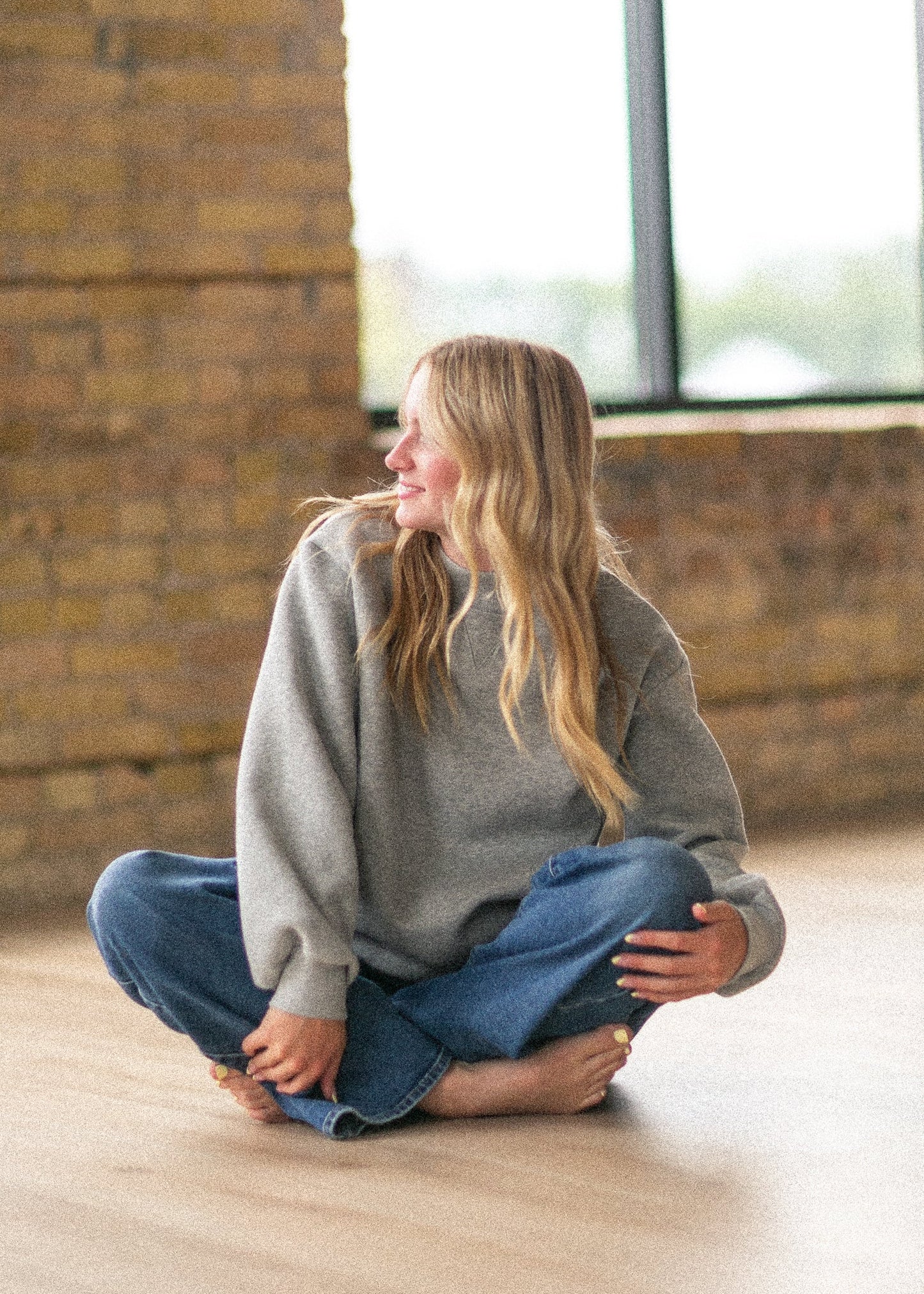 Nelly Crewneck Gray Sweatshirt - FINAL SALE