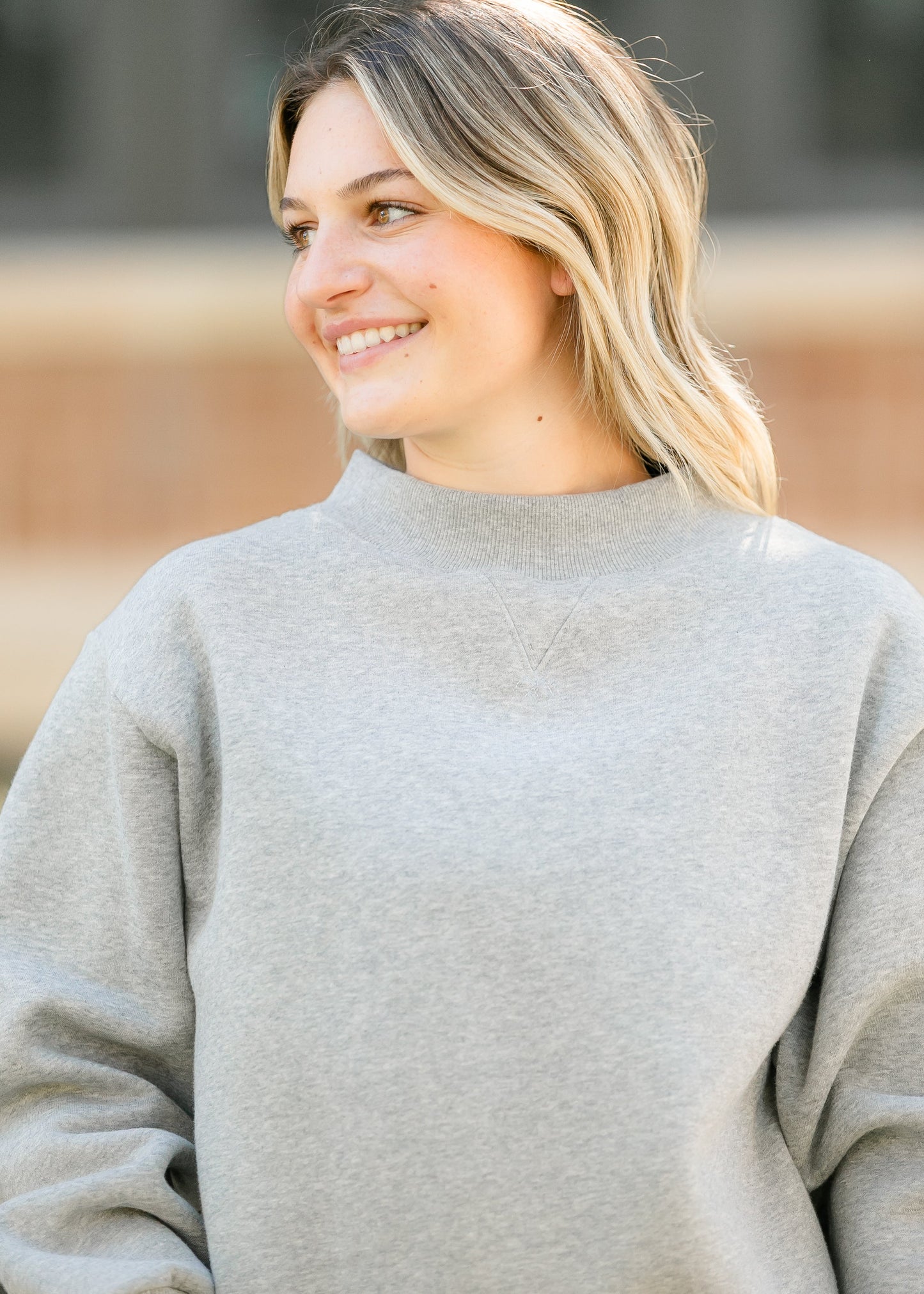 Nelly Crewneck Gray Sweatshirt - FINAL SALE