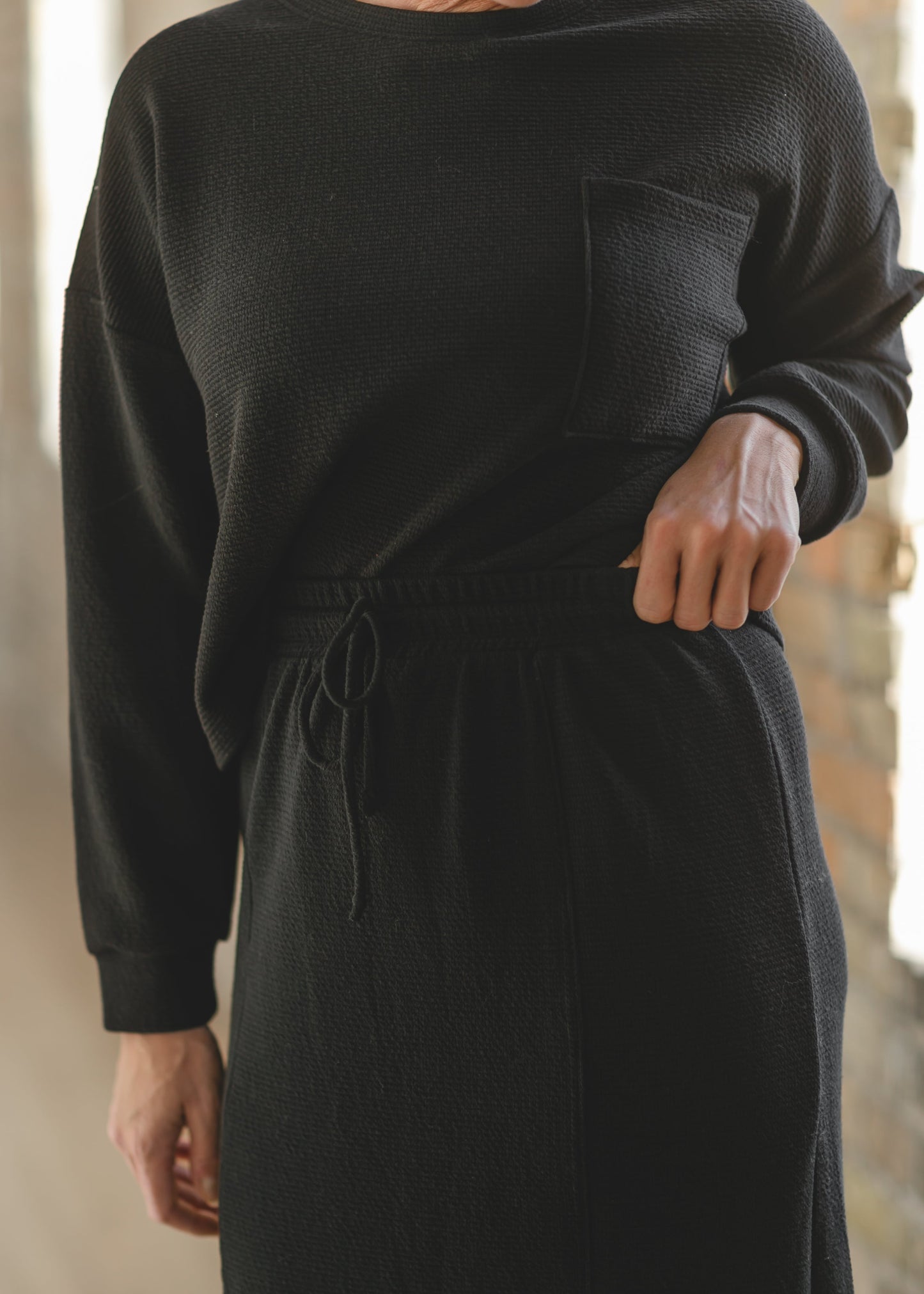 Nickie Cloud Knit Black Skirt - FINAL SALE