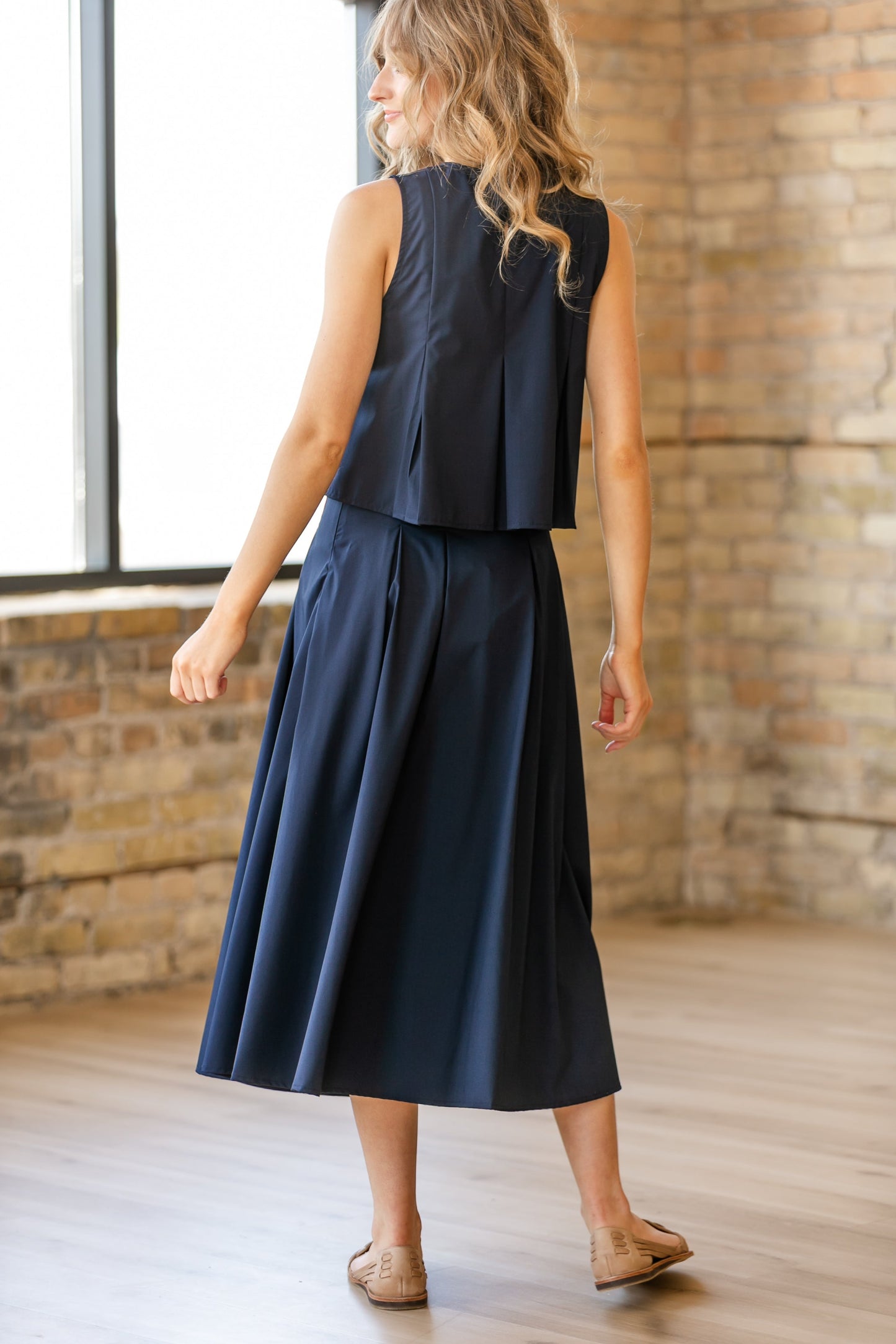 Ocean Calls Pleats Maxi Skirt - FINAL SALE
