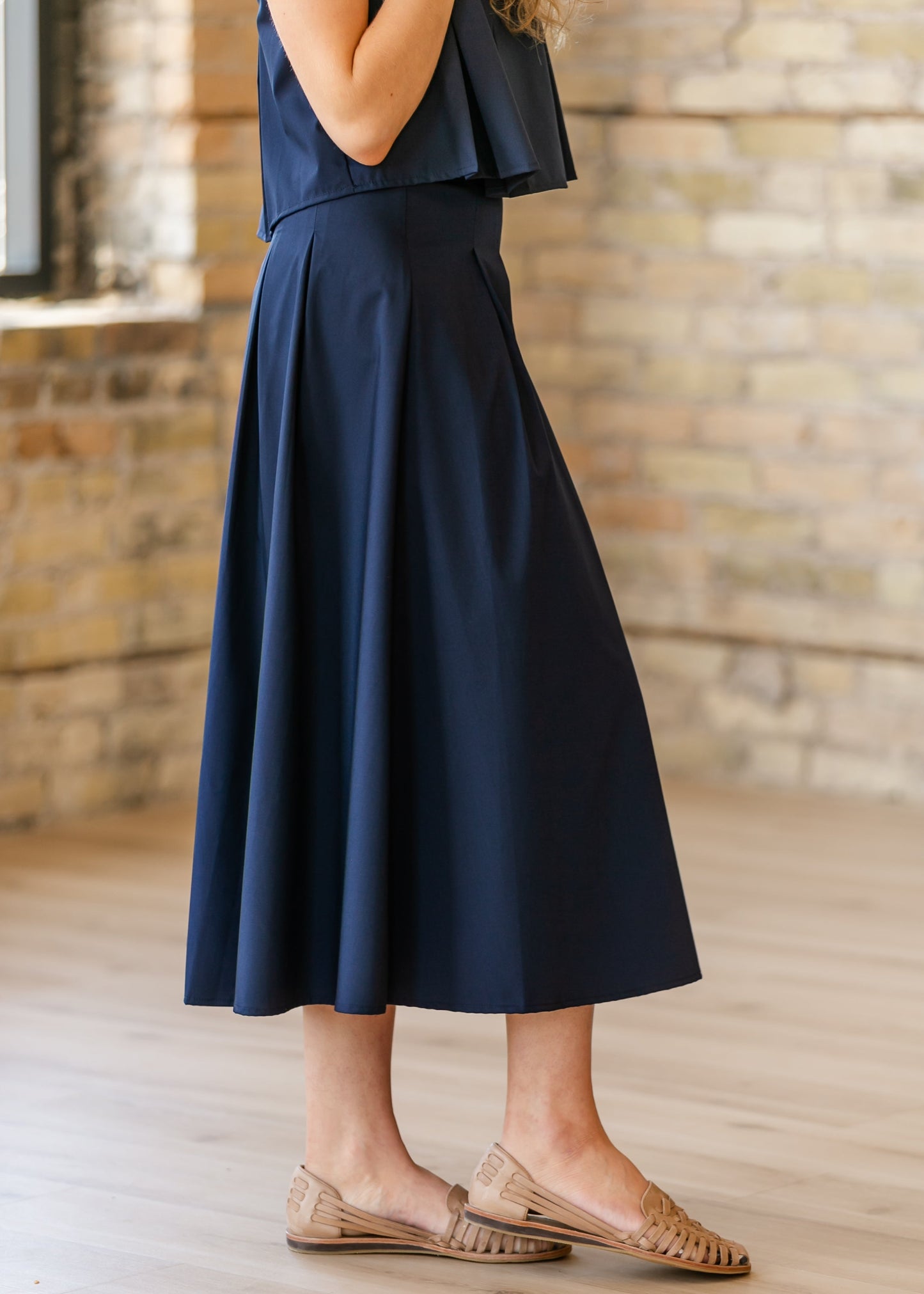 Ocean Calls Pleats Maxi Skirt - FINAL SALE