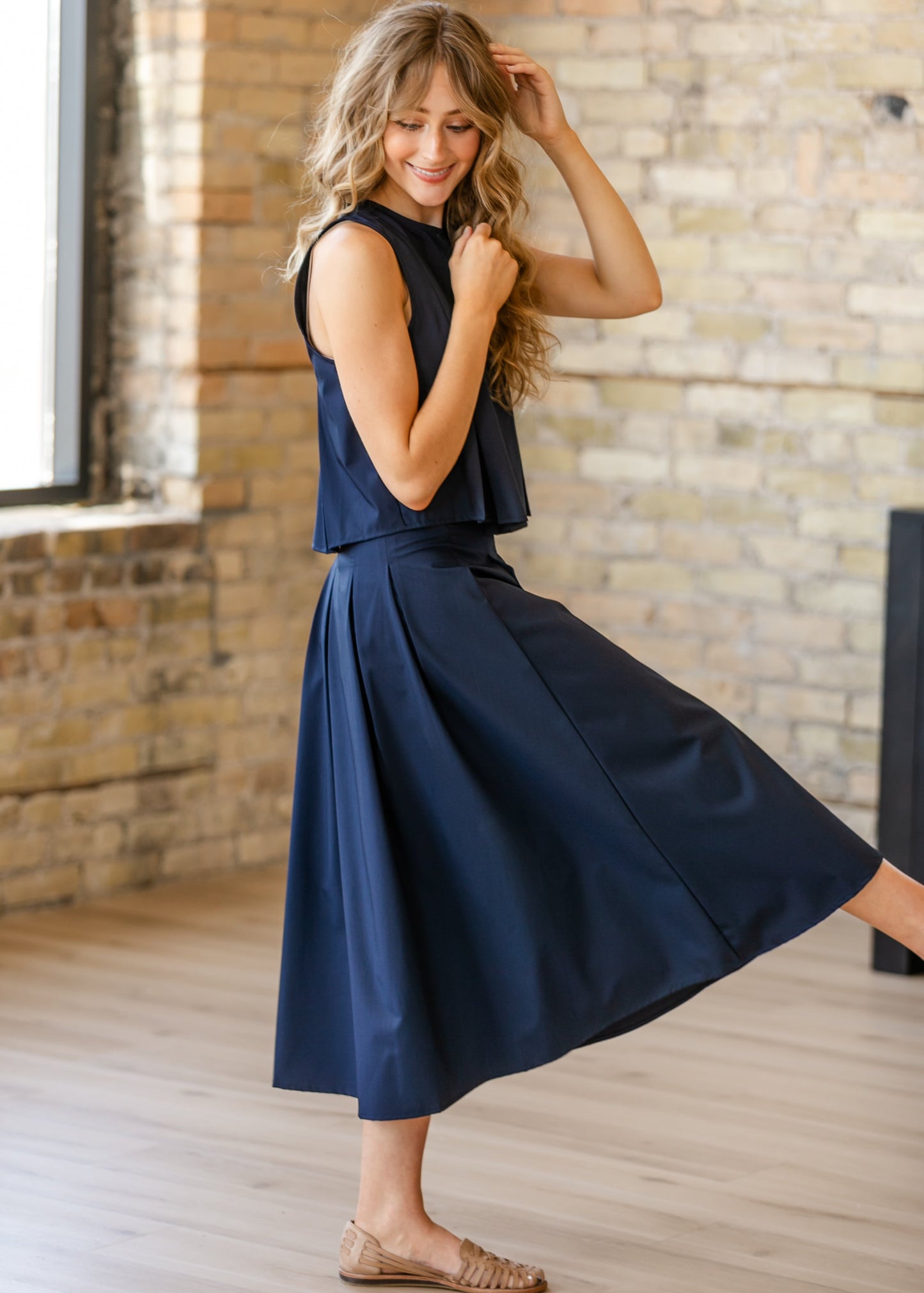 Ocean Calls Pleats Maxi Skirt - FINAL SALE