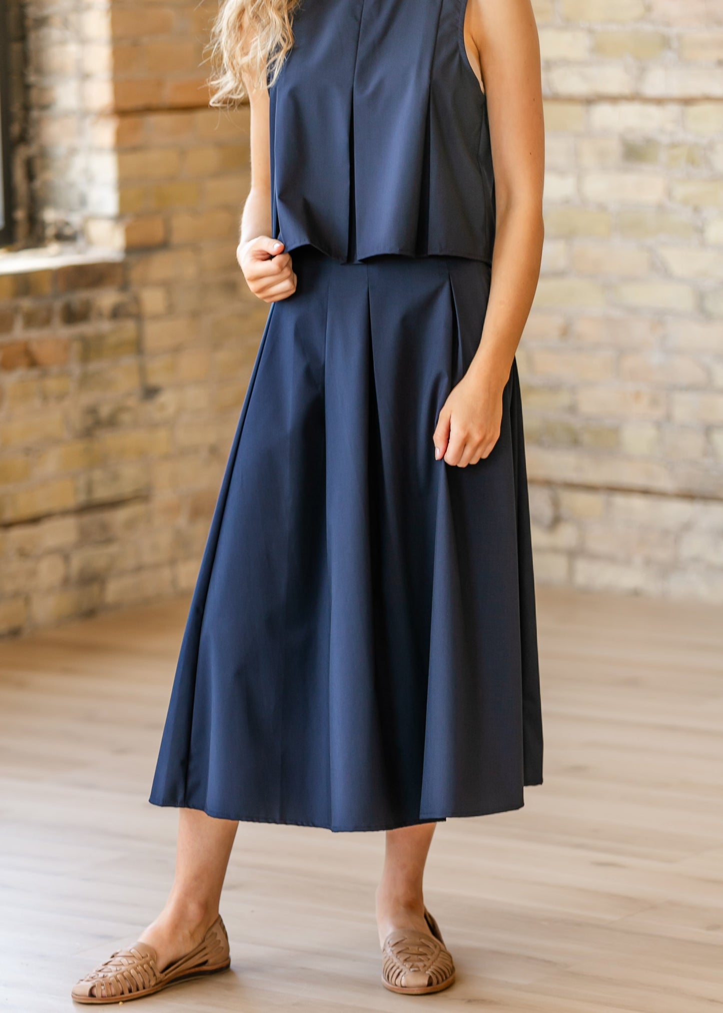 Ocean Calls Pleats Maxi Skirt - FINAL SALE