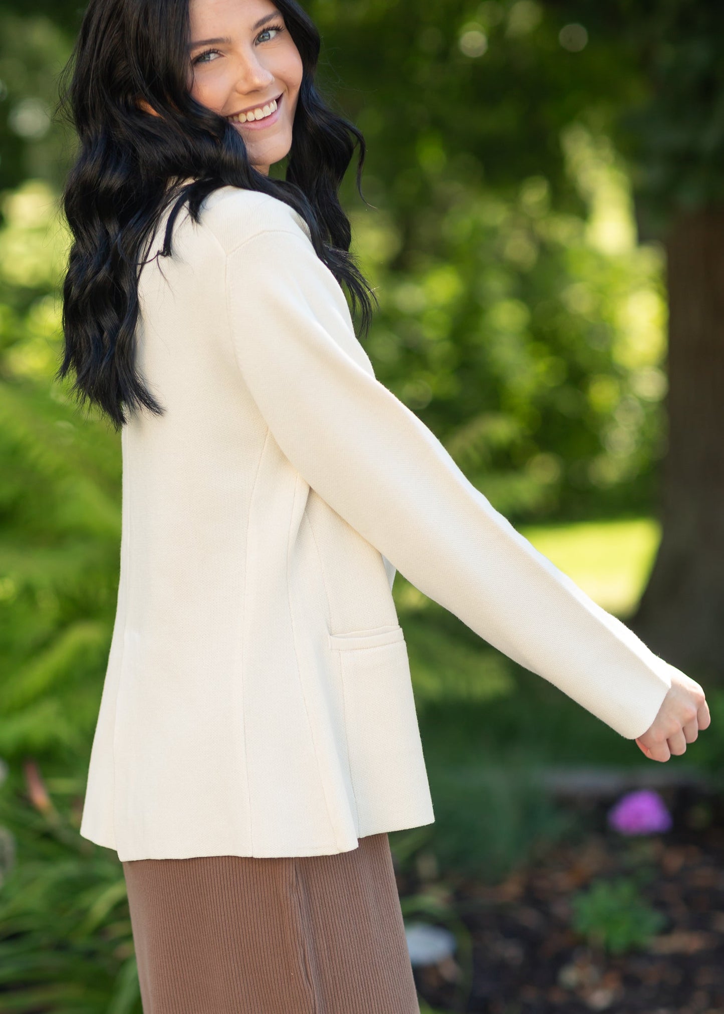 elan Off White Sweater Blazer - FINAL SALE
