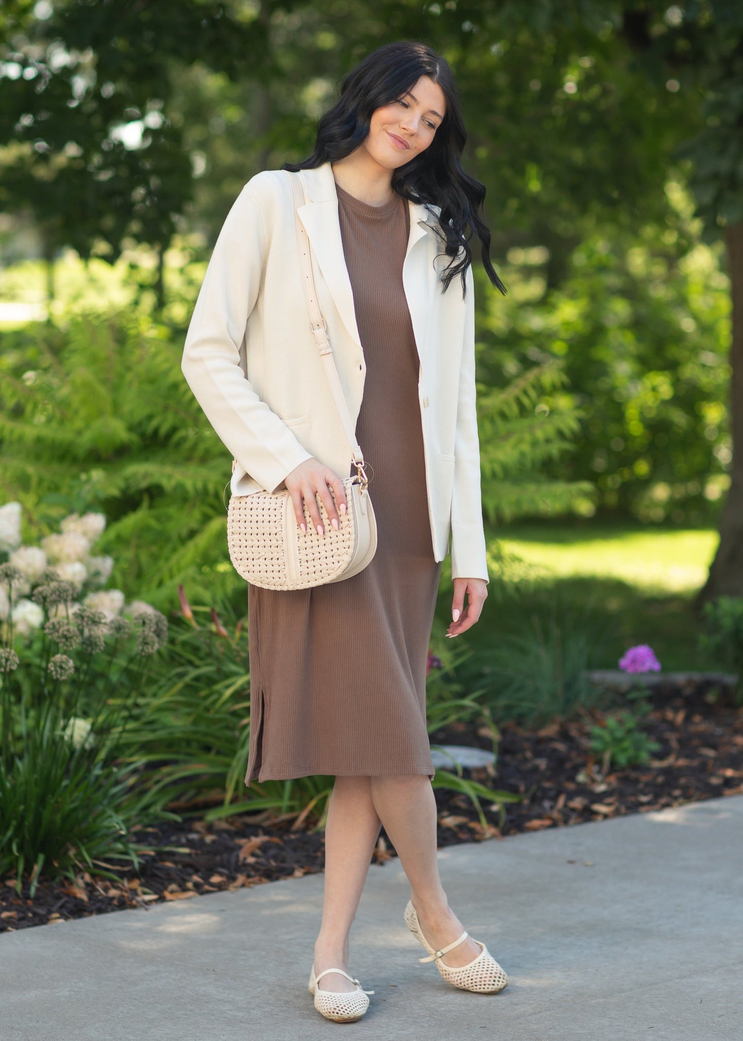 elan Off White Sweater Blazer - FINAL SALE
