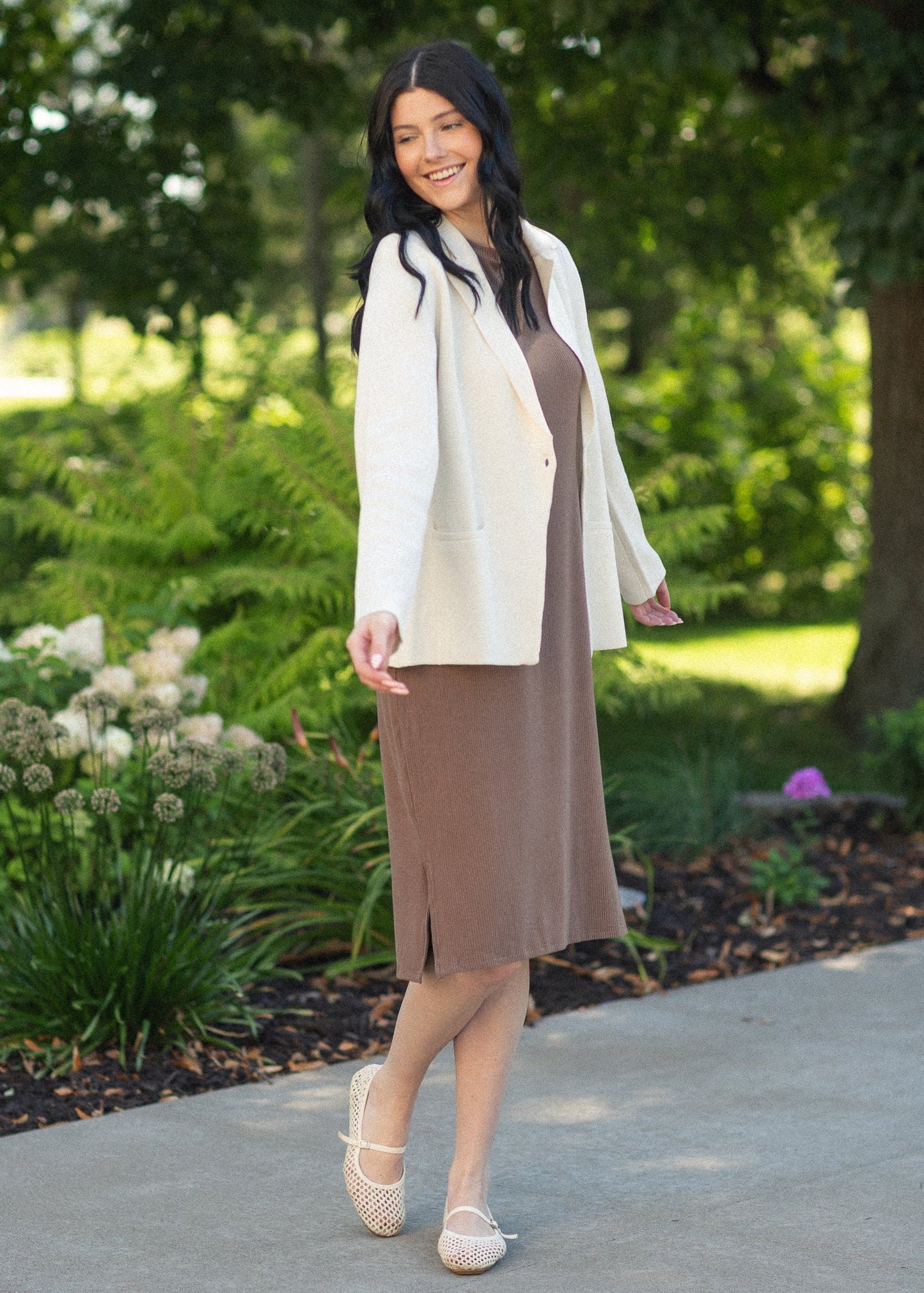 elan Off White Sweater Blazer - FINAL SALE