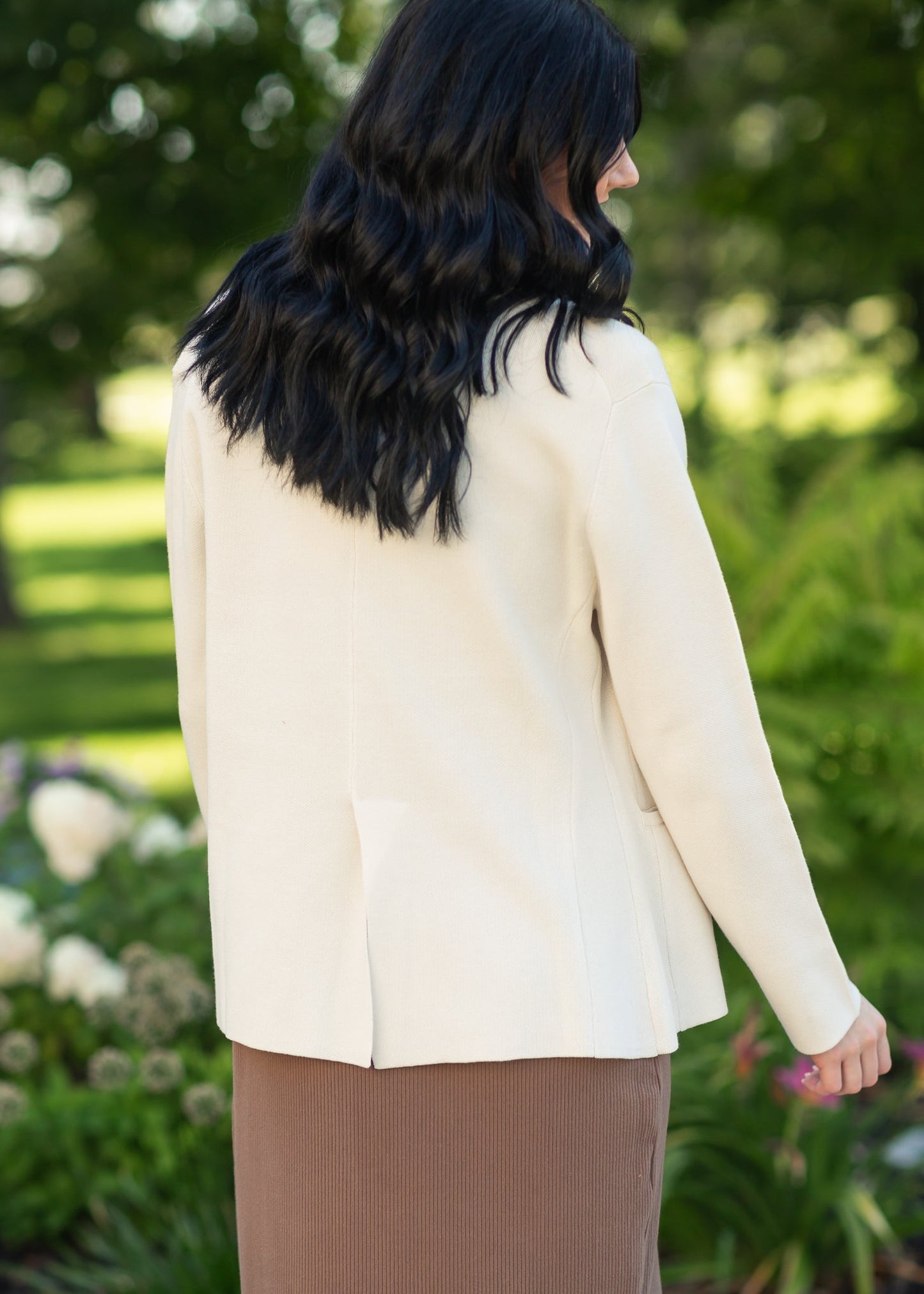 elan Off White Sweater Blazer - FINAL SALE