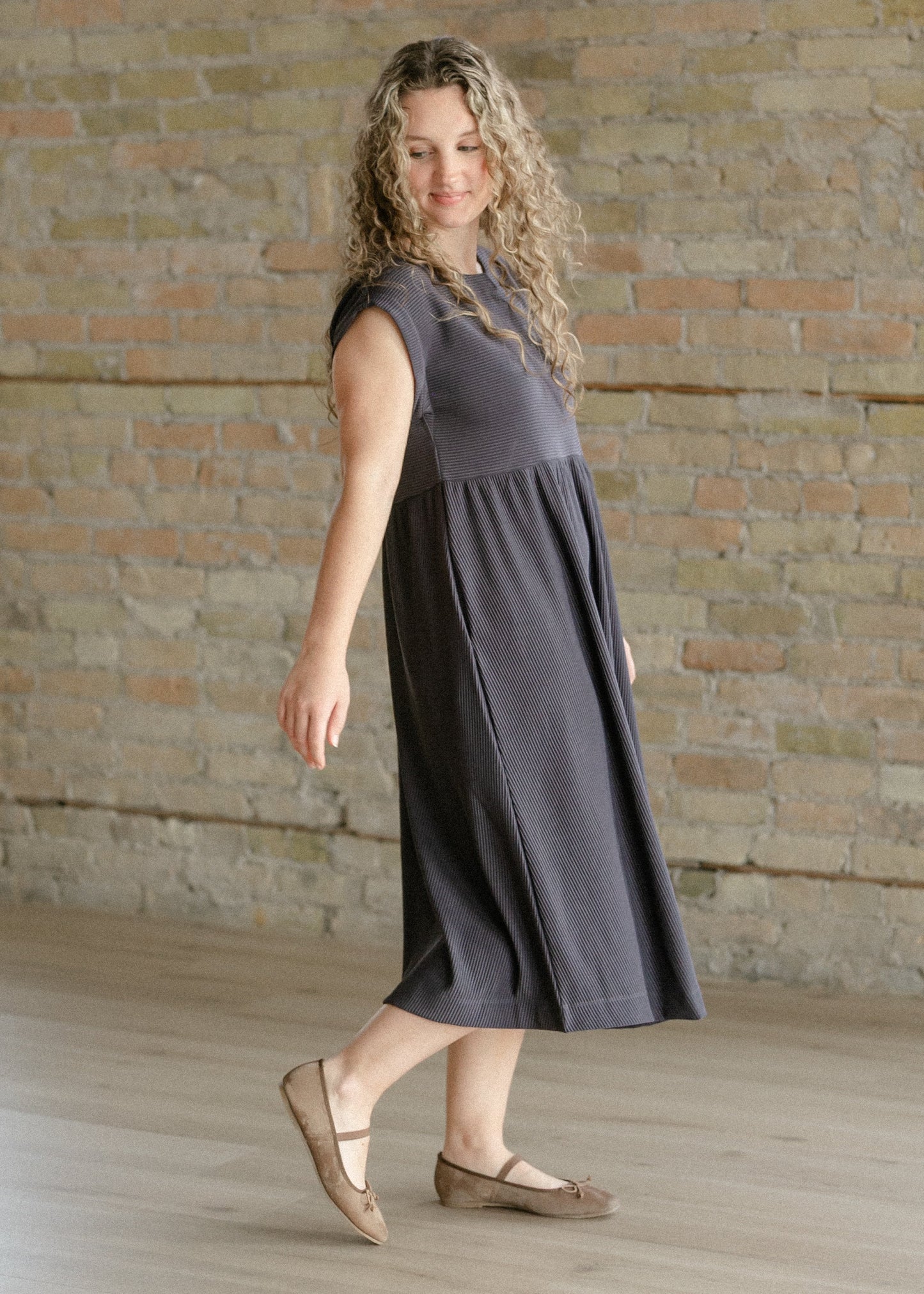 Olivia A-line Solid Midi Dress - FINAL SALE