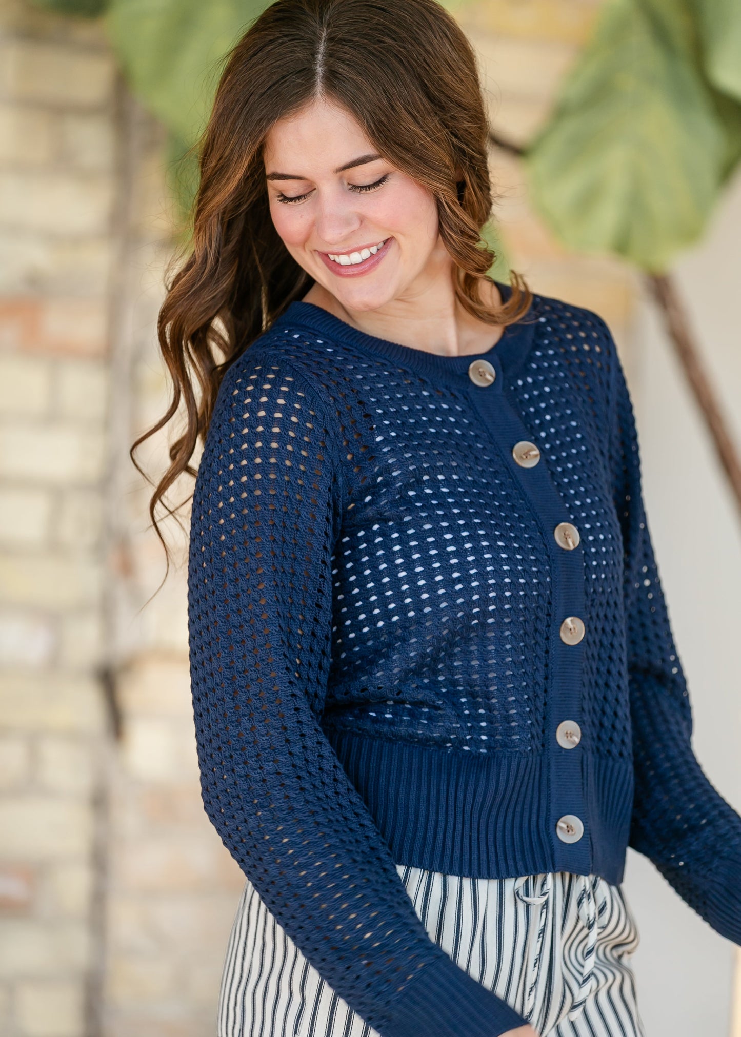 Open Cable Knit Cardigan