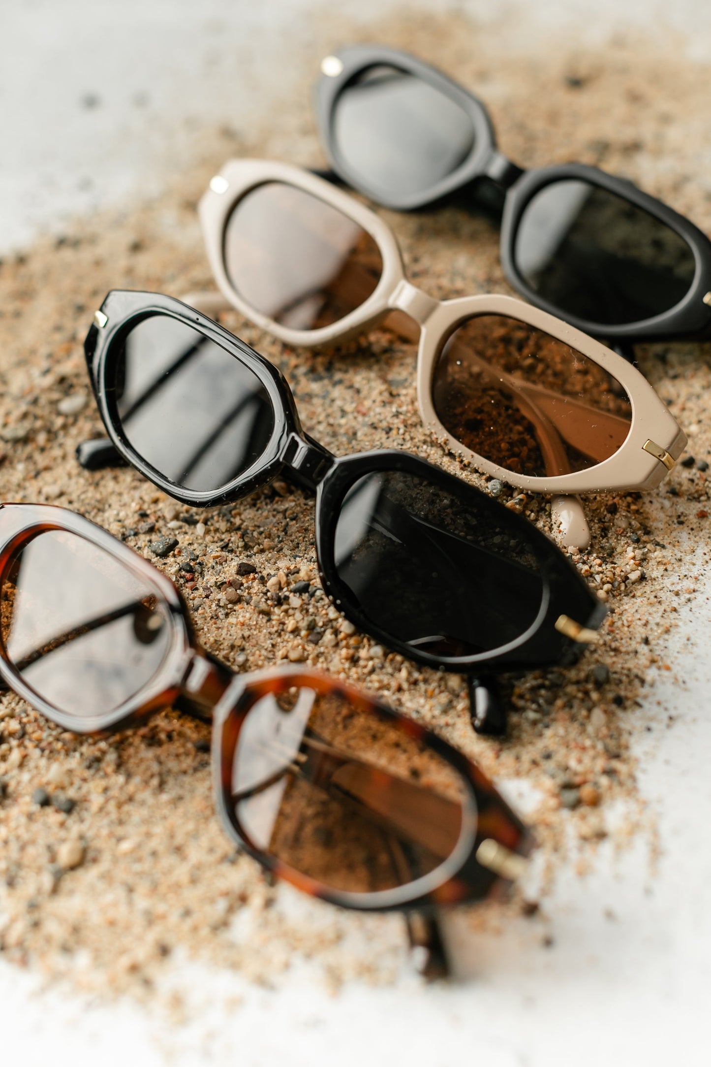 Oval Angled Acetate Sunglasses - FINAL SALE