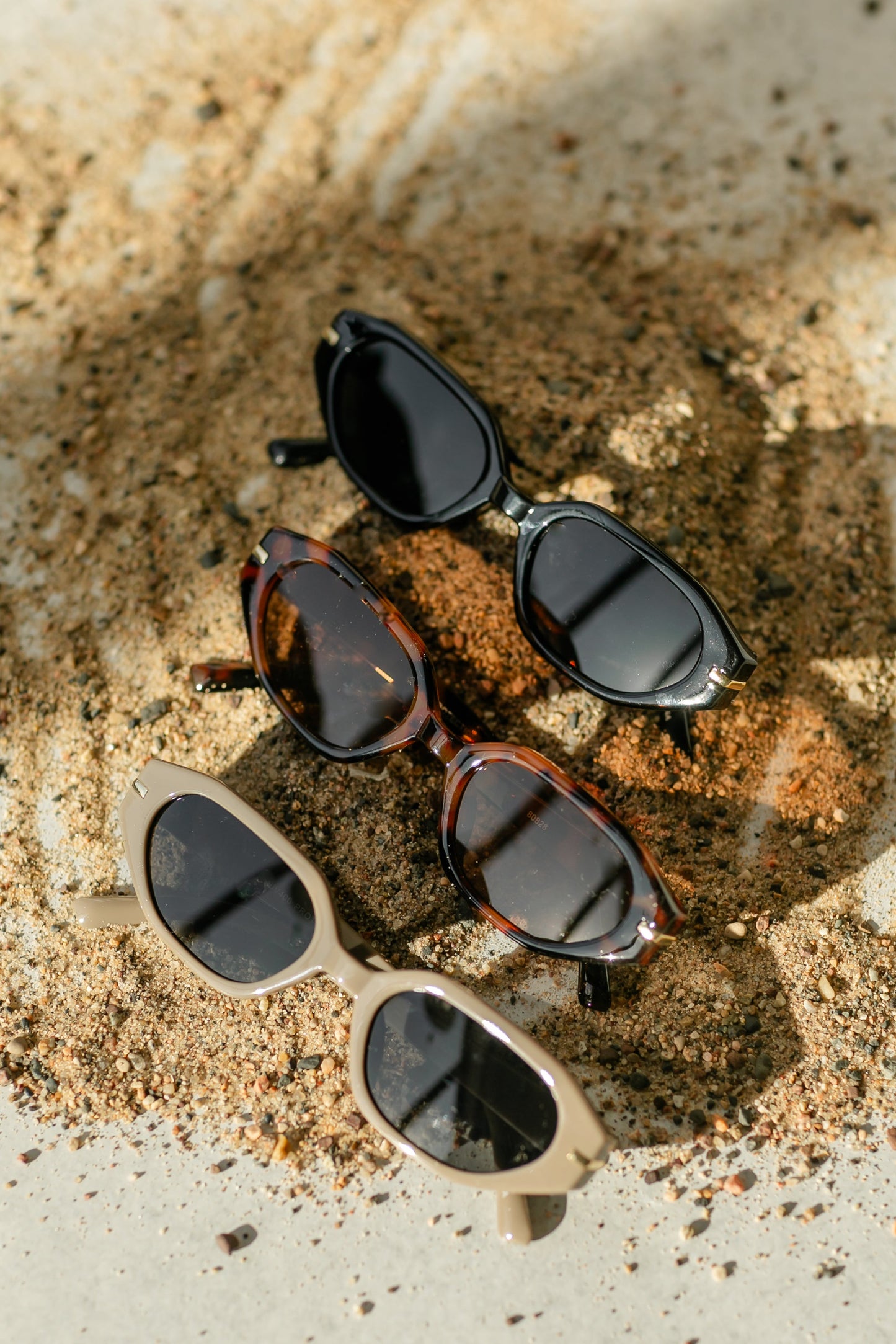Oval Angled Acetate Sunglasses - FINAL SALE