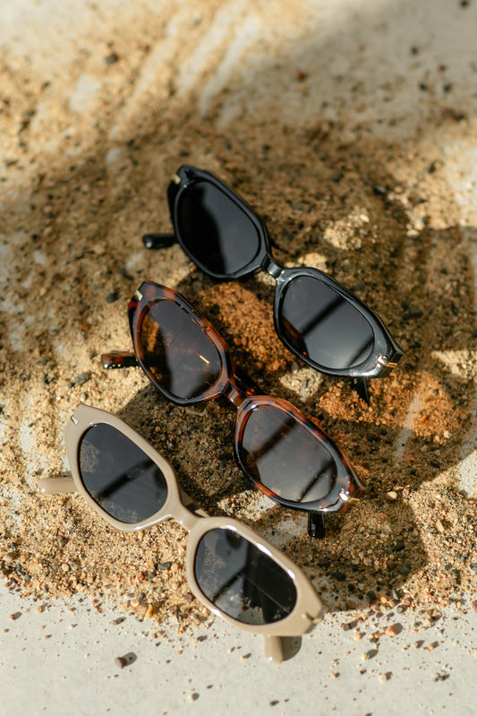 Oval Angled Acetate Sunglasses - FINAL SALE