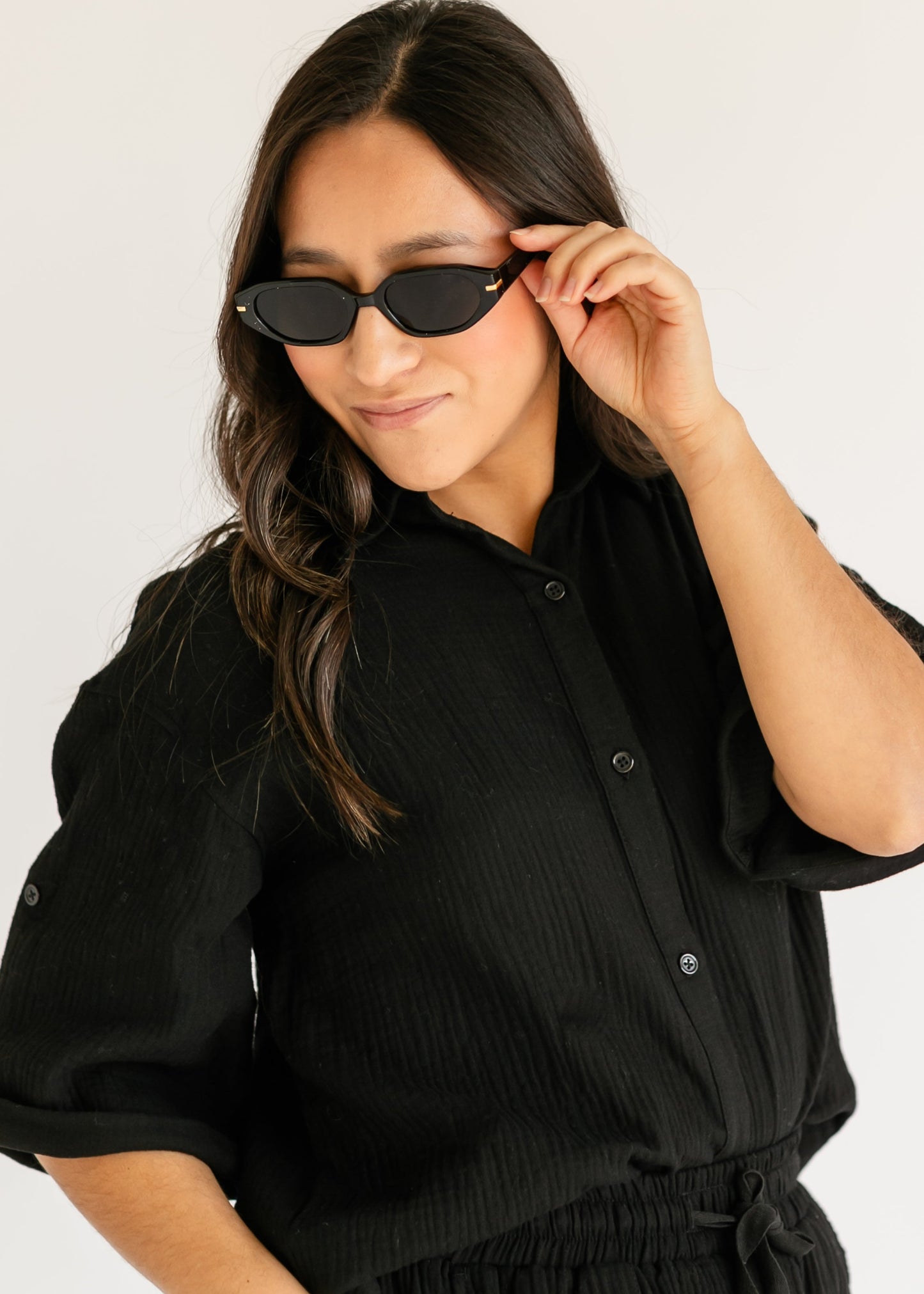 Oval Angled Acetate Sunglasses - FINAL SALE
