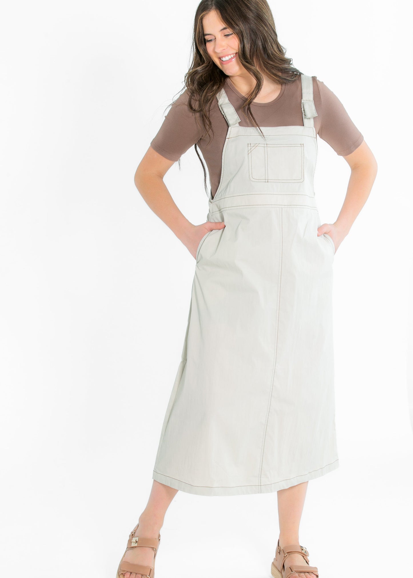 Overall Jumper Stone Wash Maxi Dress - FINAL SALE
