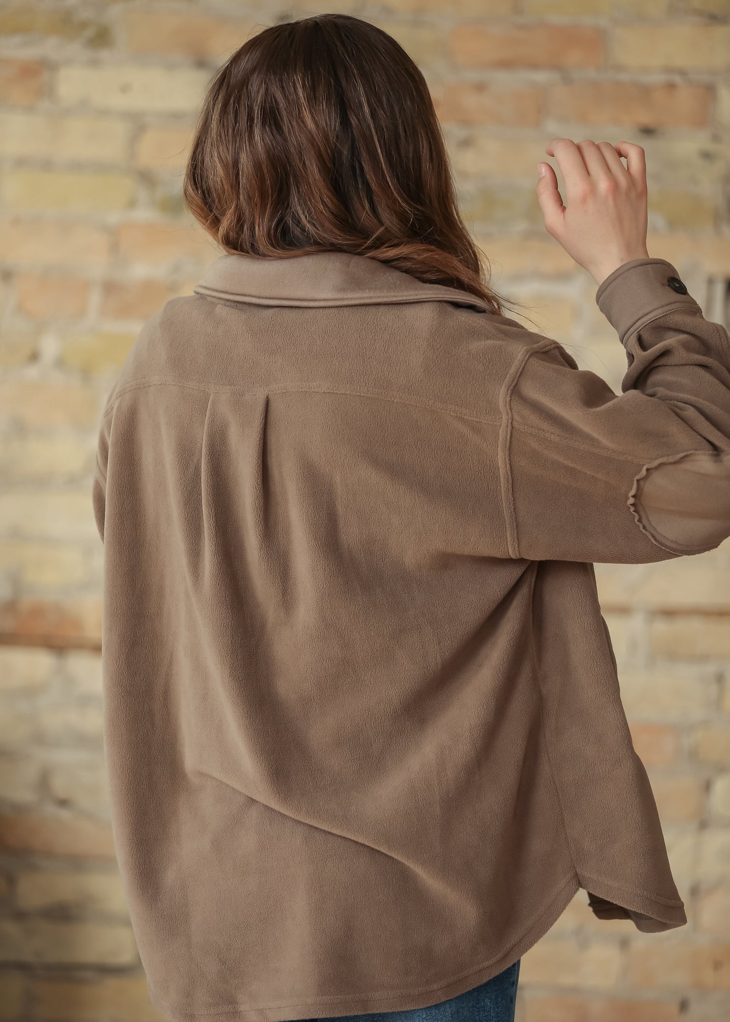 Oversized Fleece Button Up Shacket - FINAL SALE