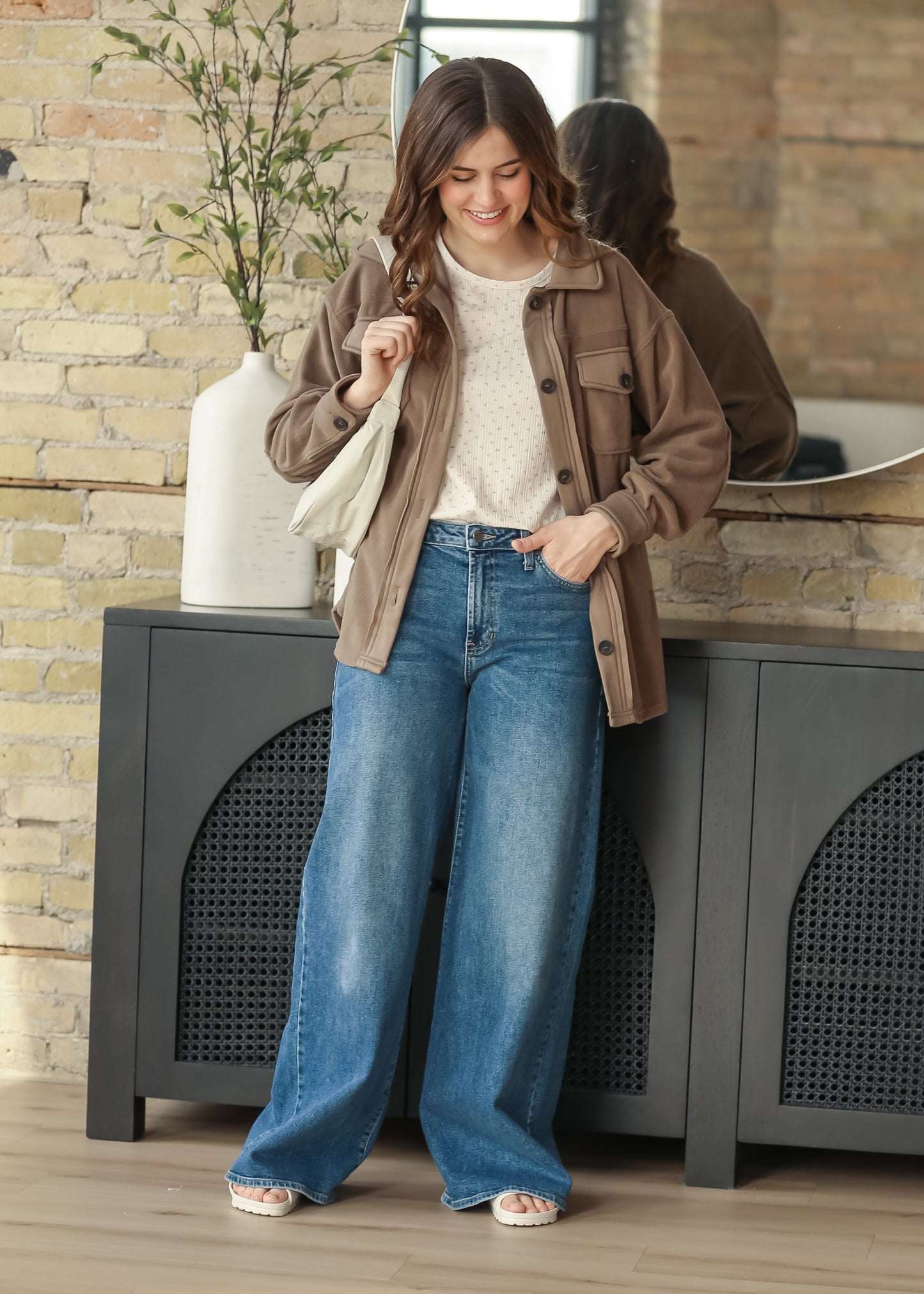 Oversized Fleece Button Up Shacket - FINAL SALE