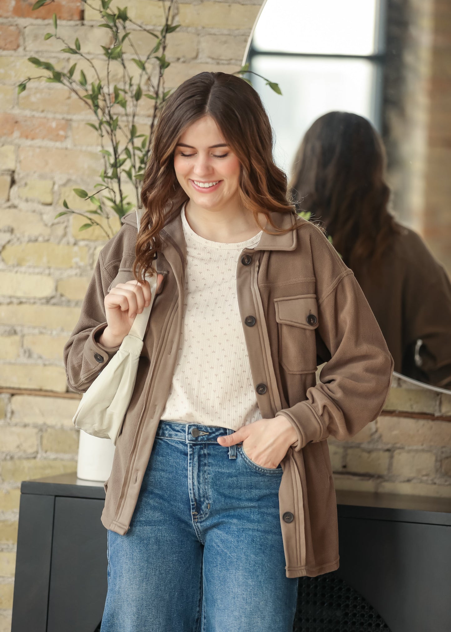 Oversized Fleece Button Up Shacket - FINAL SALE
