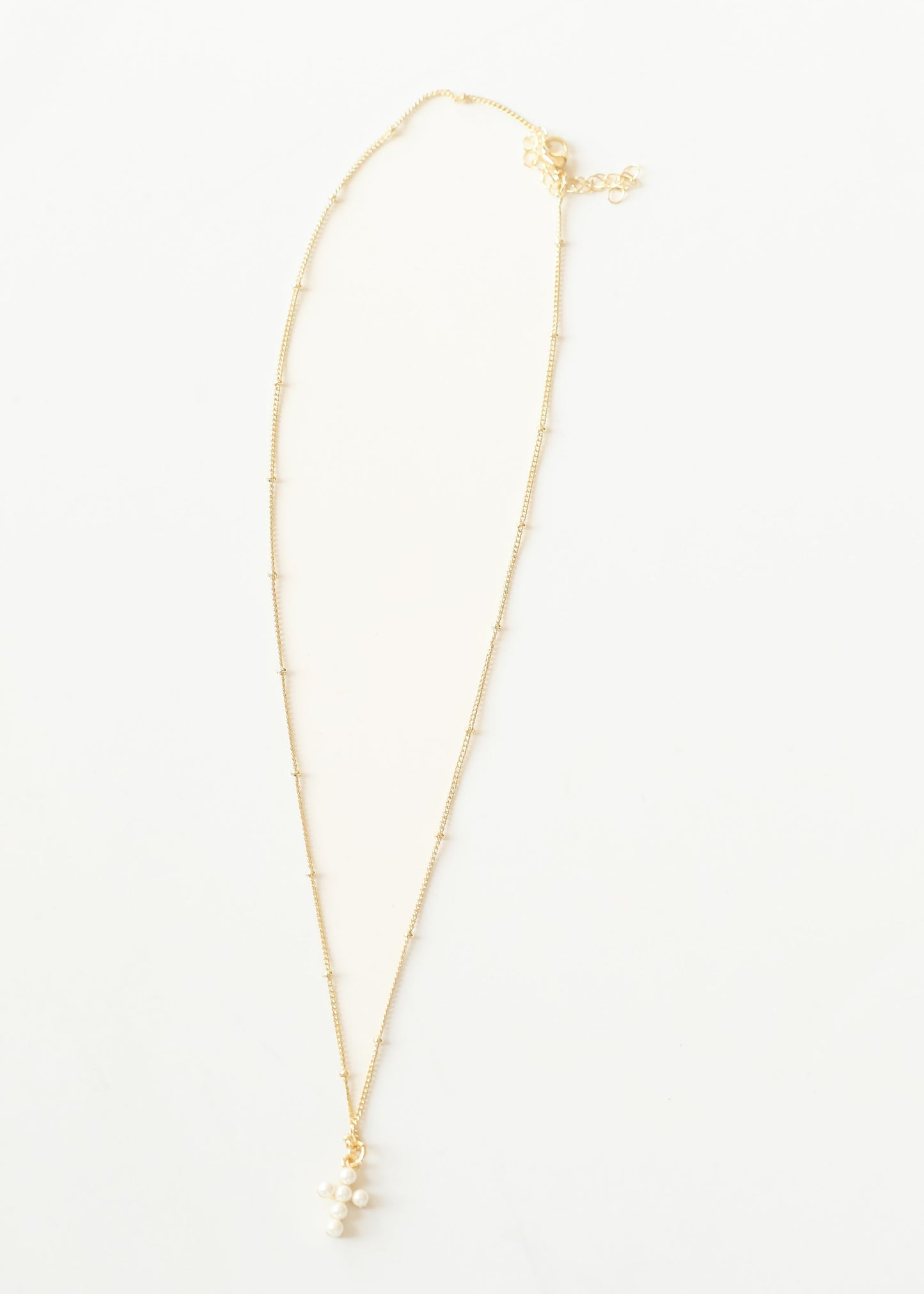 Pearl Cross Pendent Necklace