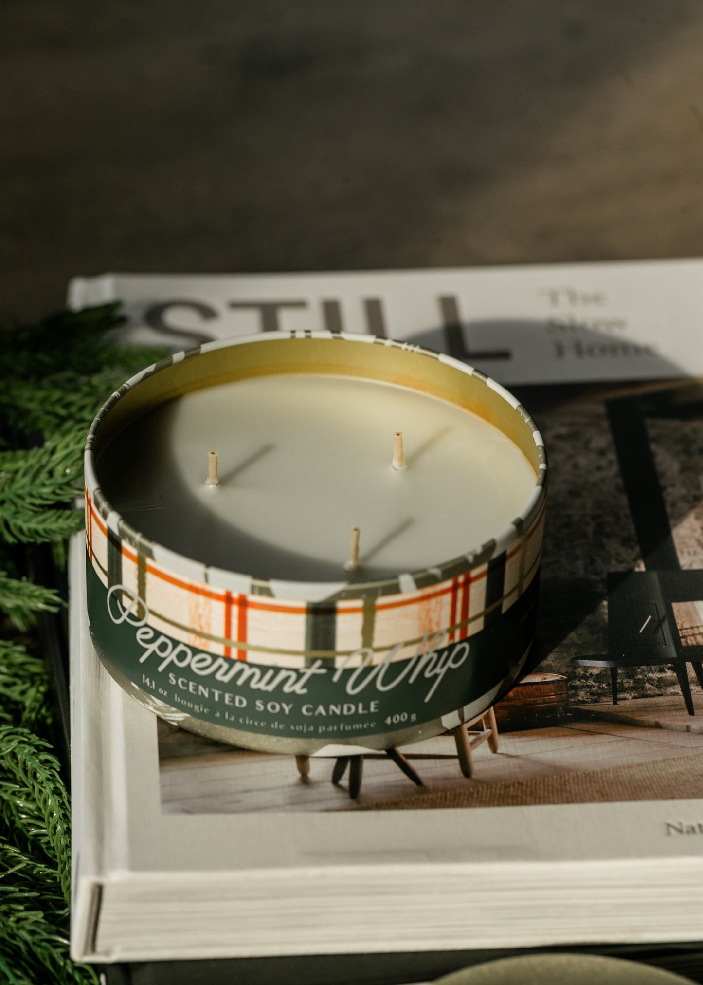 Peppermint Whip Large Tin Candle - FINAL SALE