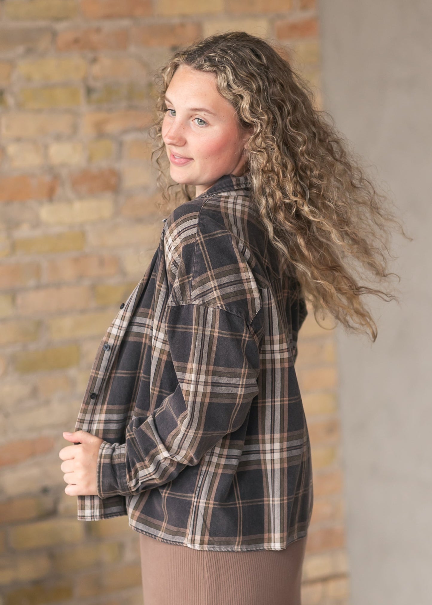 Plaid Button Down Long Sleeve Shirt - FINAL SALE