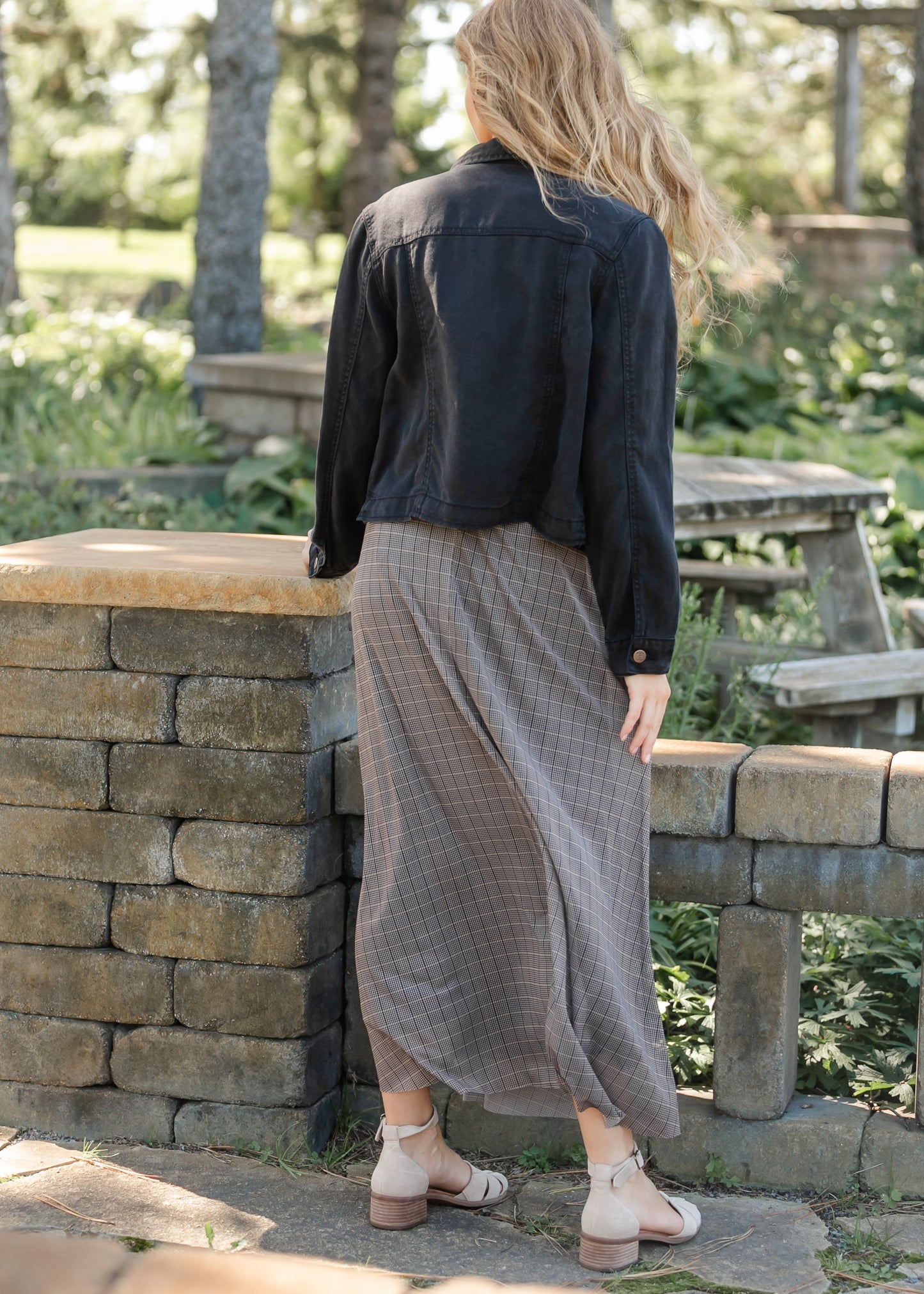 Plaid Mesh A-line Skirt - FINAL SALE