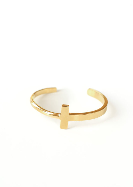 Platinum Cross Bangle