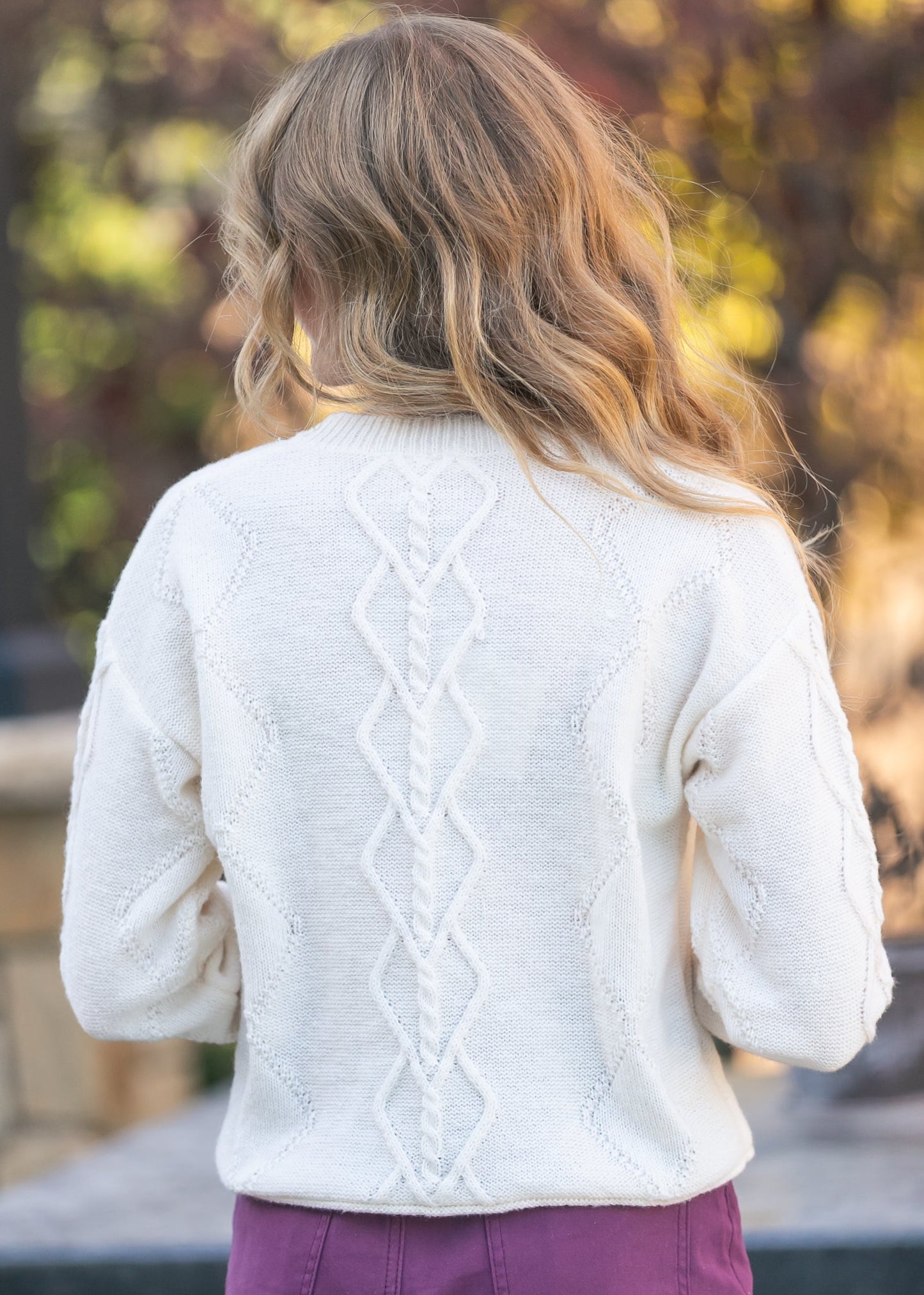 Pointelle Knit Bow Sweater