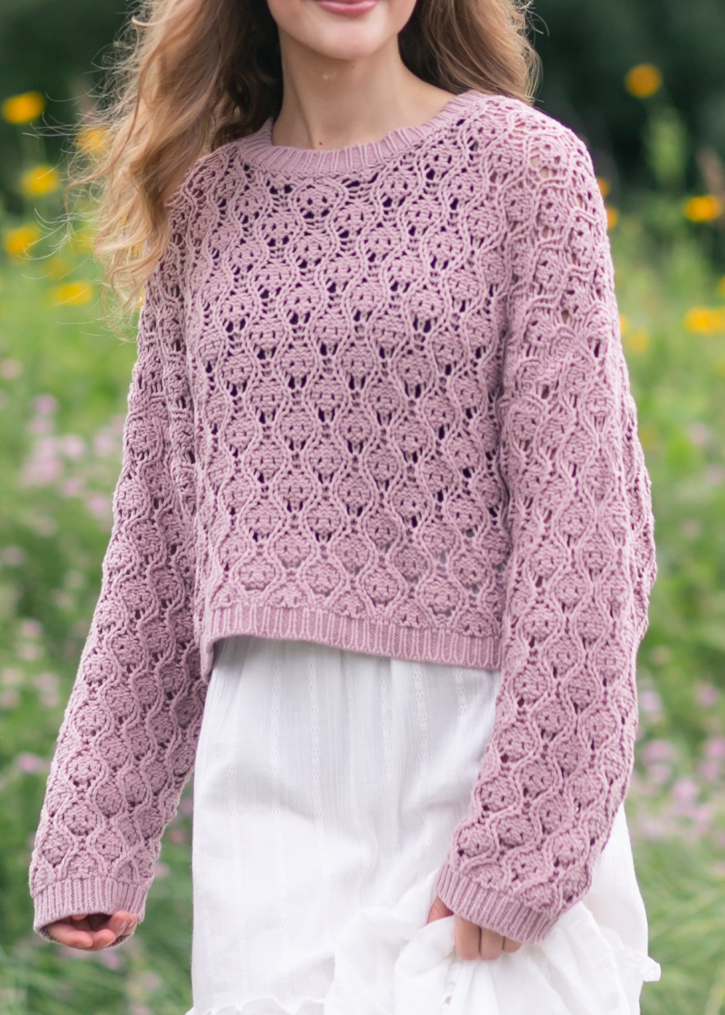 Pointelle Knit Sweater - FINAL SALE