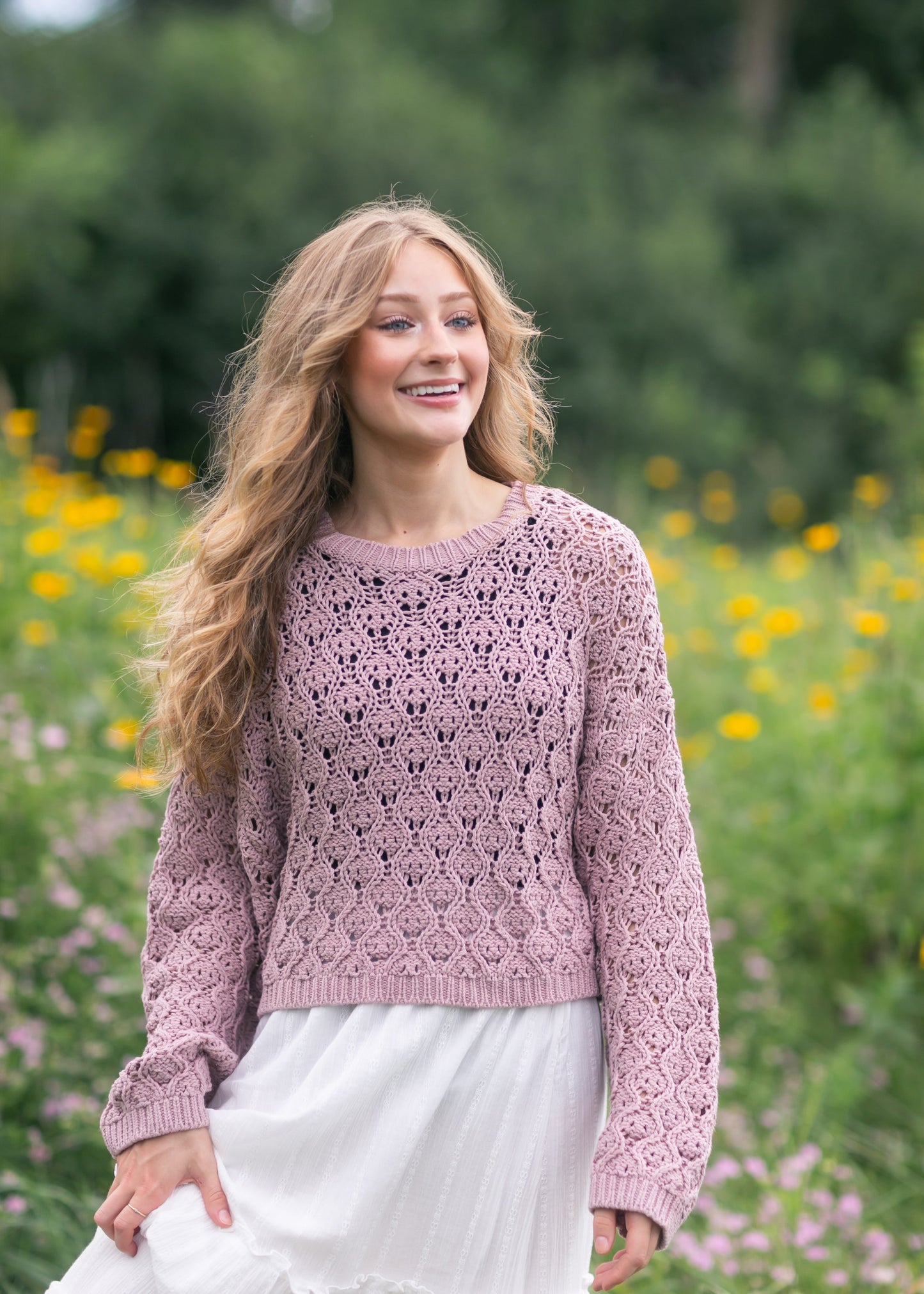 Pointelle Knit Sweater - FINAL SALE