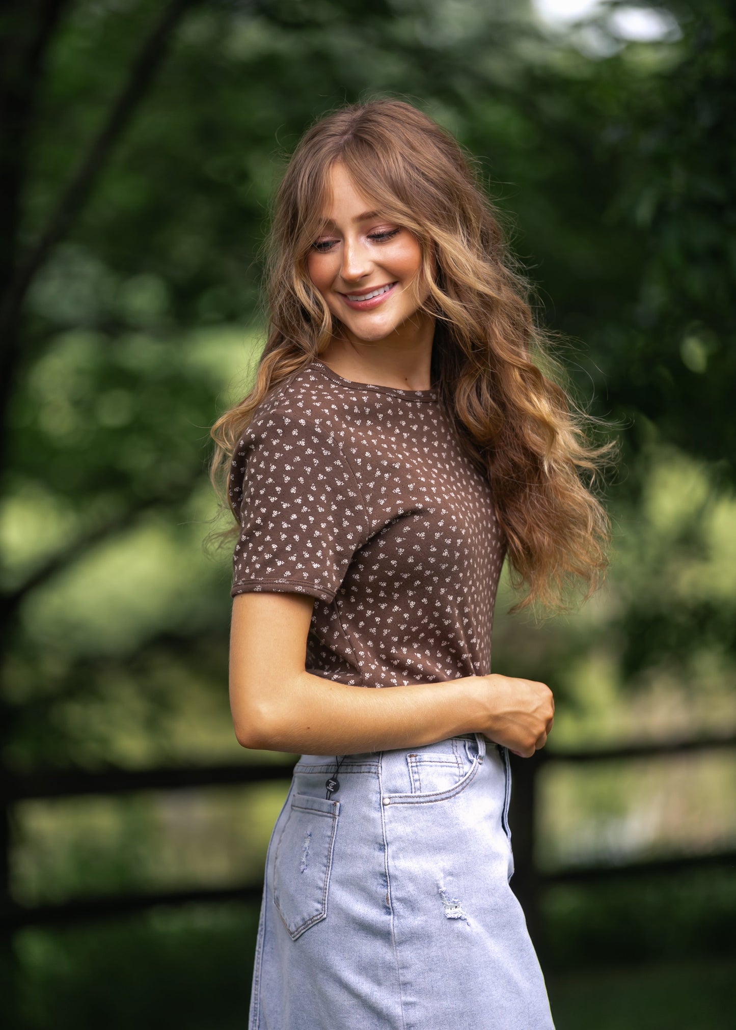 Pointelle Short Sleeve Tee