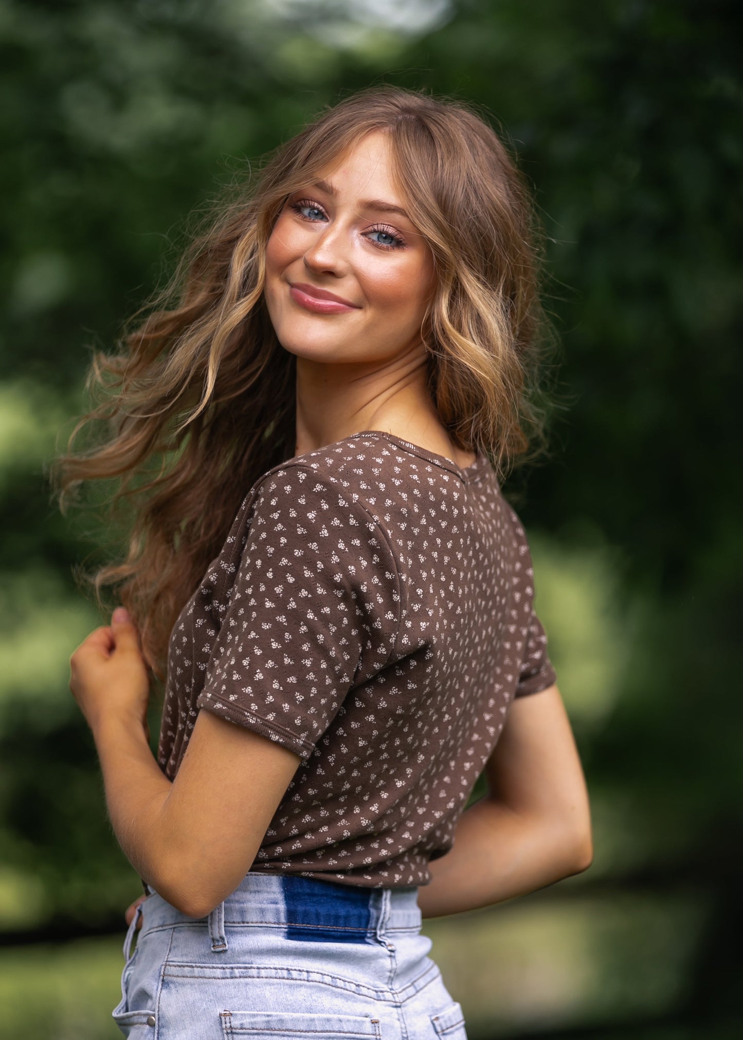 Pointelle Short Sleeve Tee