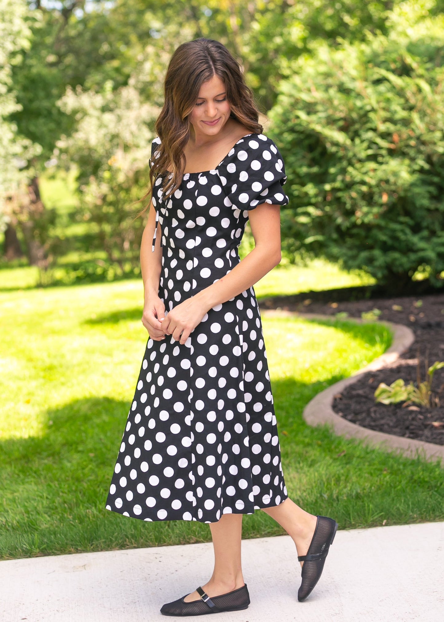 Polka Dot Flare Midi Dress - FINAL SALE