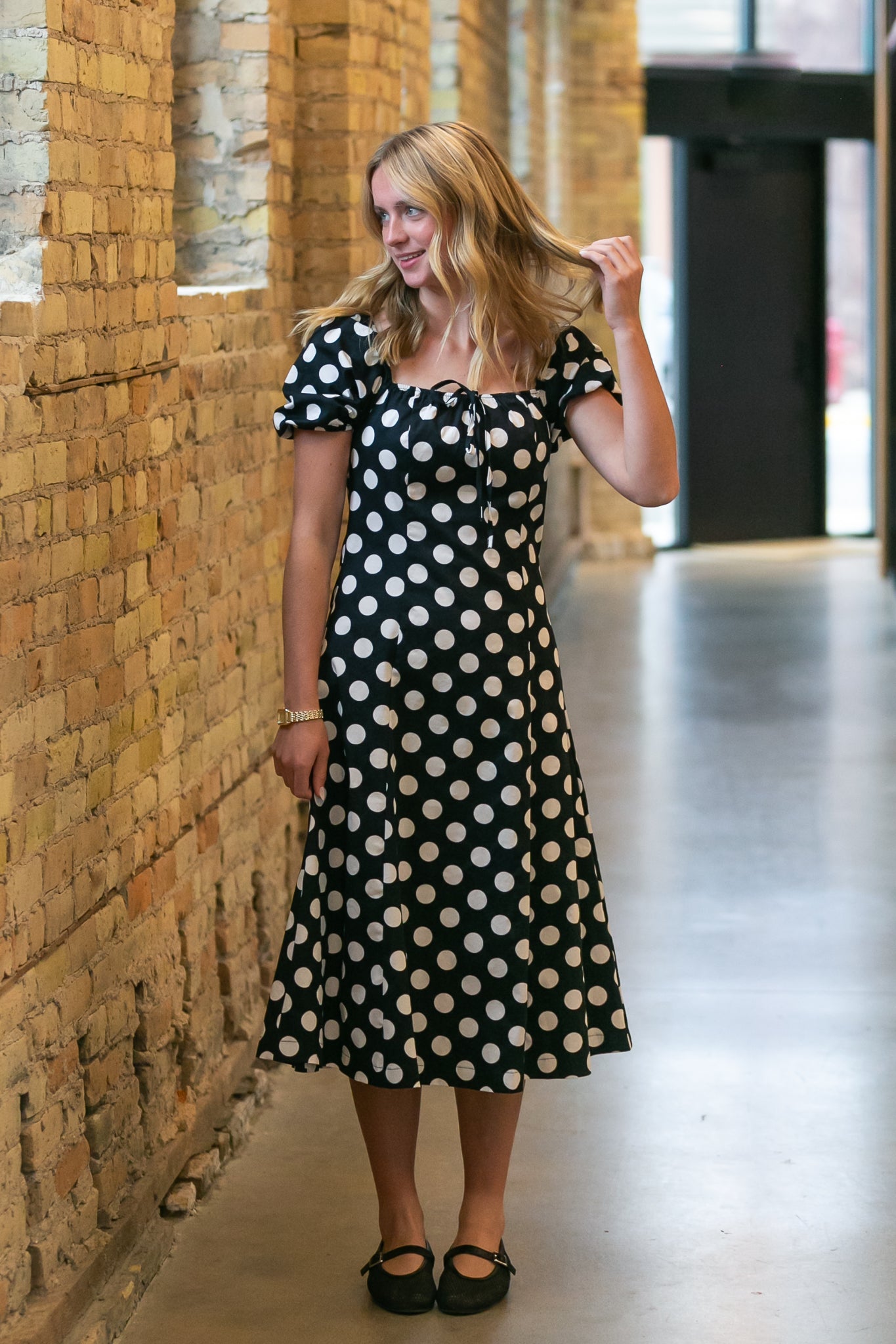 Polka Dot Flare Midi Dress - FINAL SALE