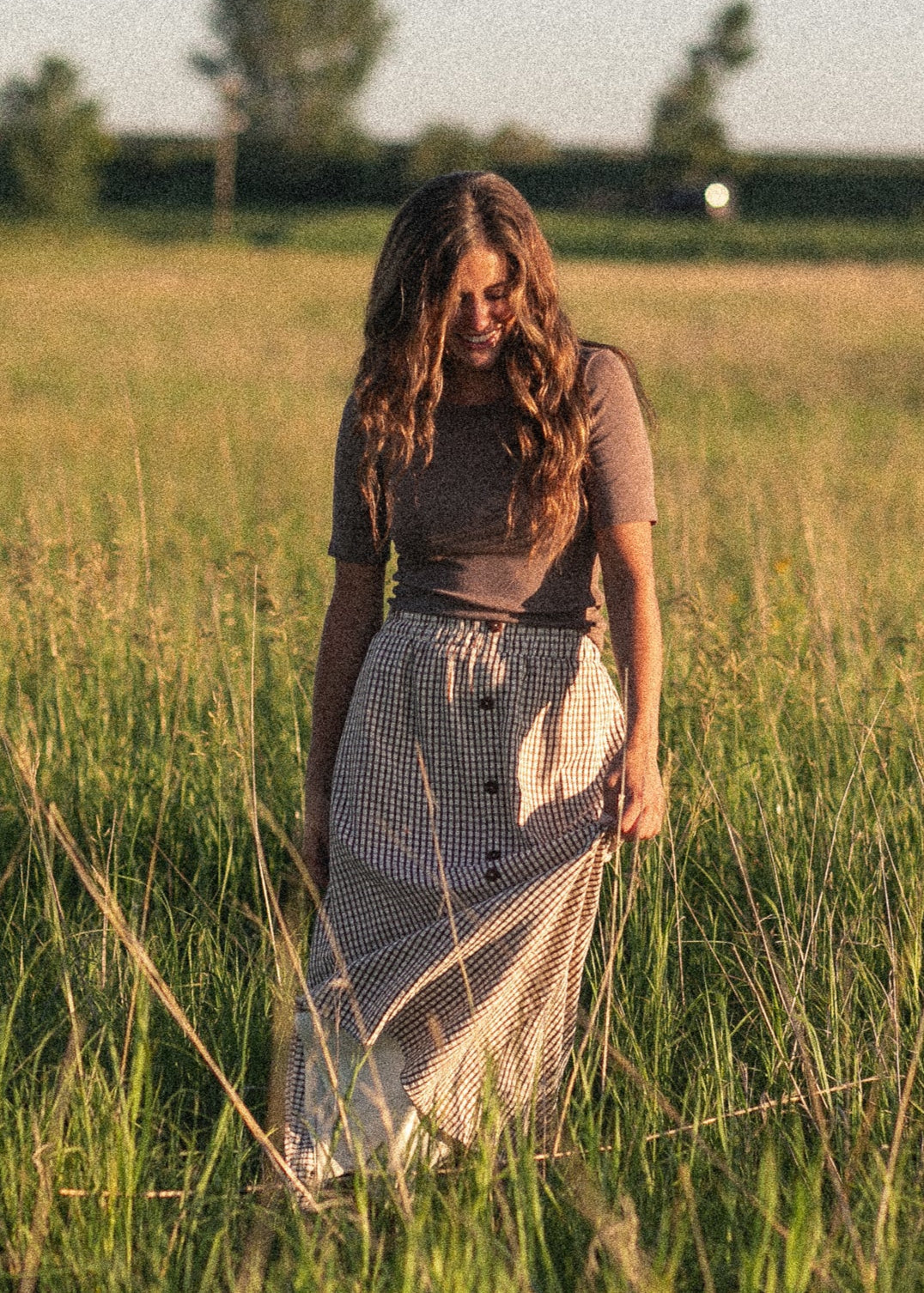 McKenna Gingham Maxi Skirt - FINAL SALE