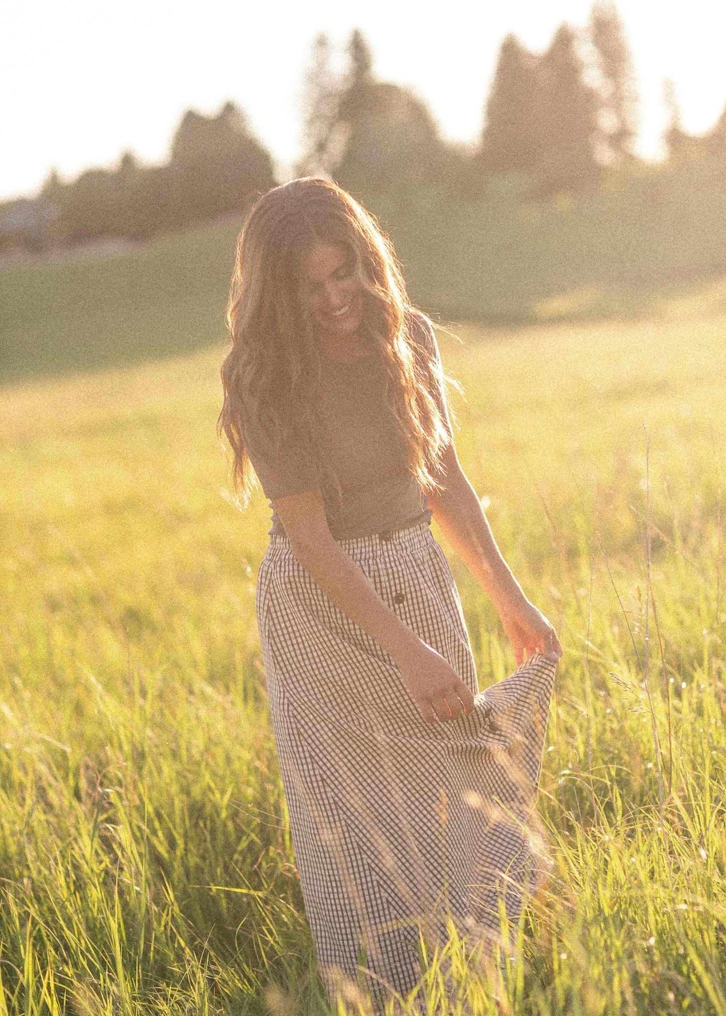 McKenna Gingham Maxi Skirt - FINAL SALE