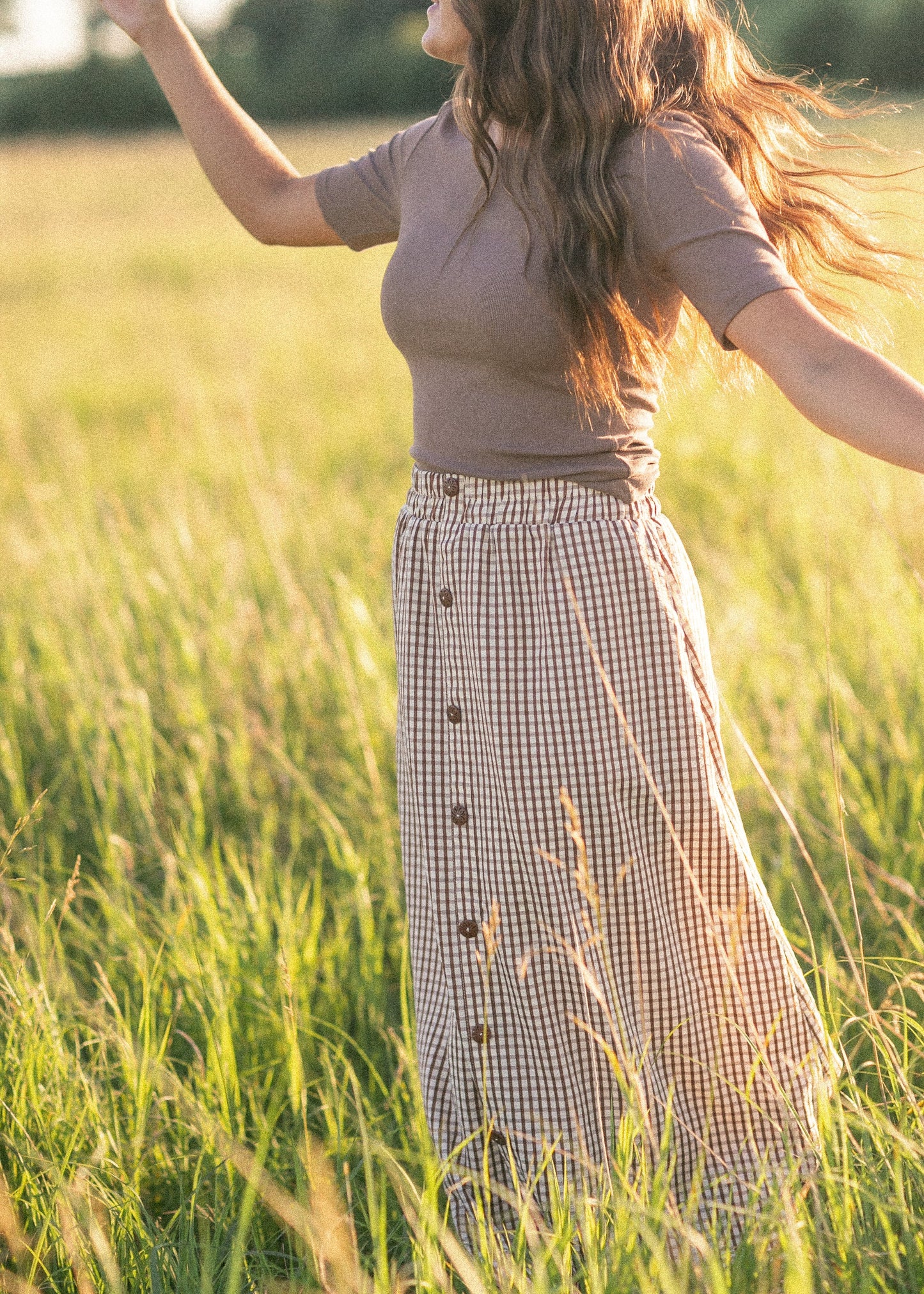 McKenna Gingham Maxi Skirt - FINAL SALE