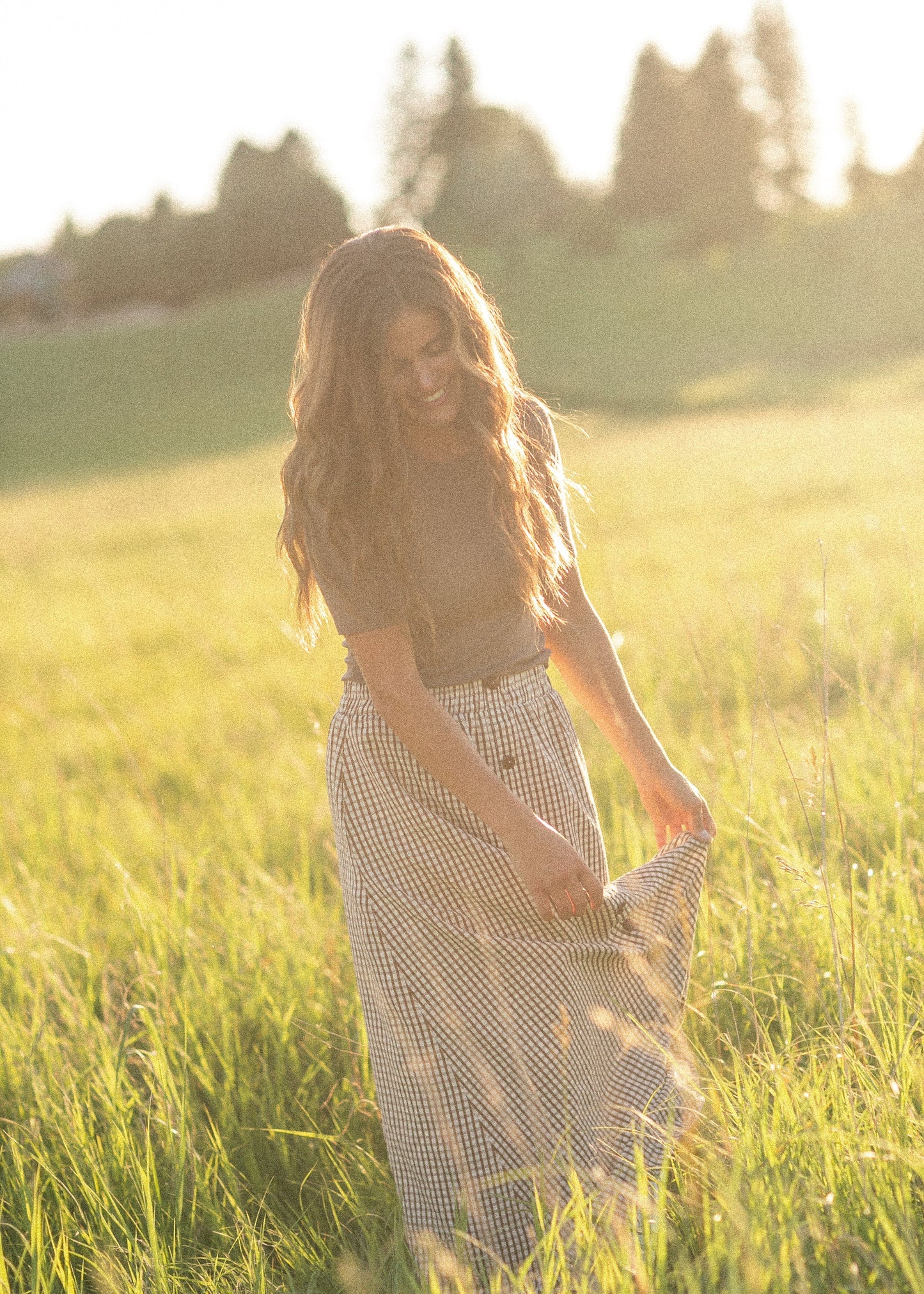 McKenna Gingham Maxi Skirt - FINAL SALE