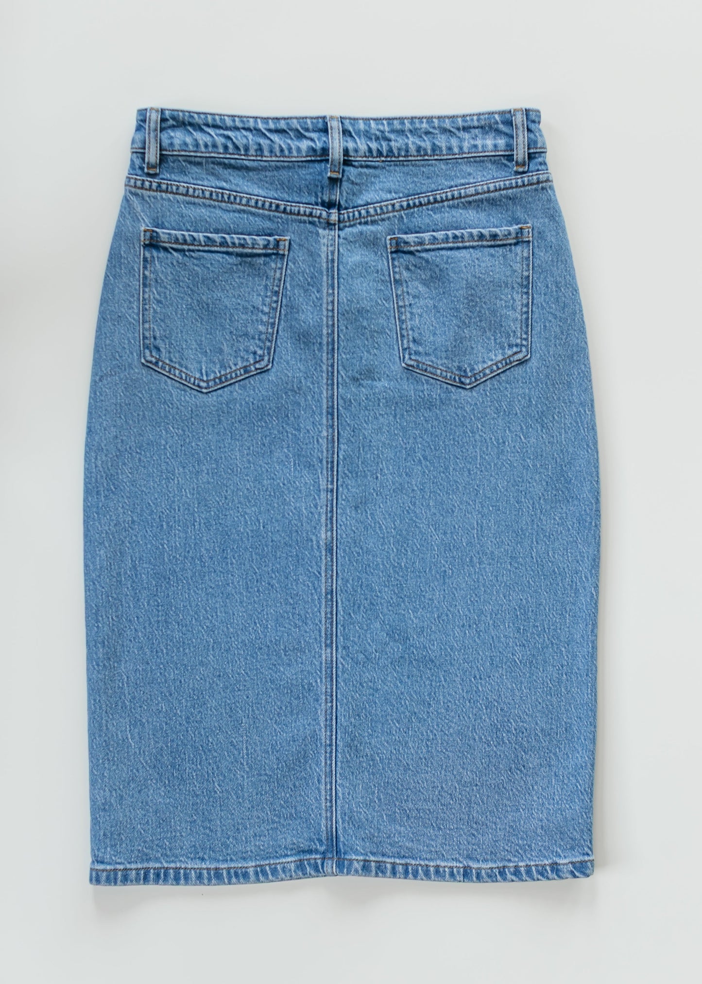 Remi Denim Classic Wash Midi Skirt