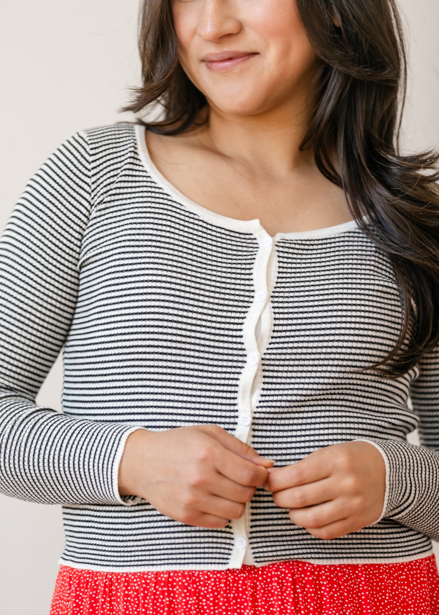 Prepster Buttoned Striped Cardigan - FINAL SALE