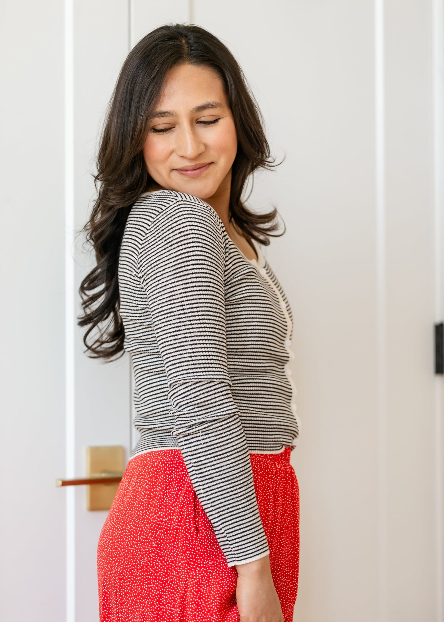Prepster Buttoned Striped Cardigan - FINAL SALE