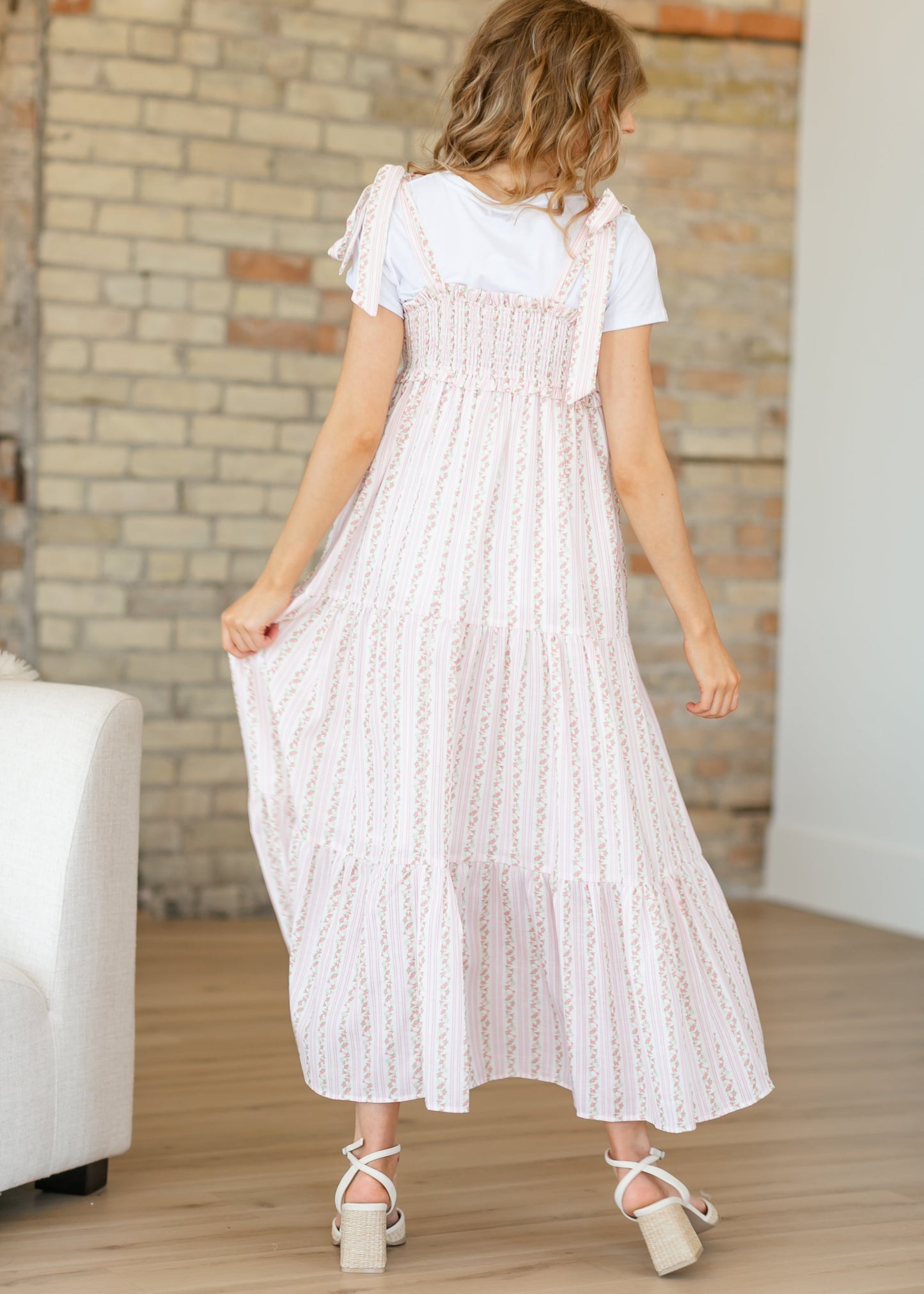 Print Mix Tie Strap Maxi Dress - FINAL SALE
