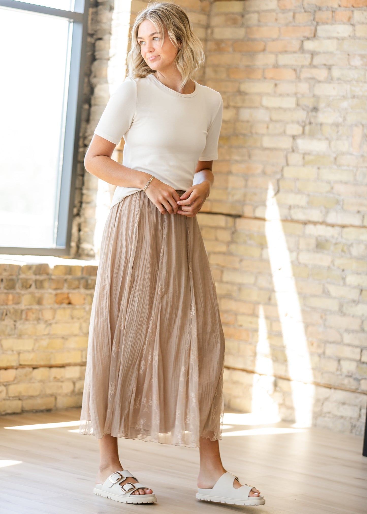 Printed Floral Lace Maxi Skirt - FINAL SALE