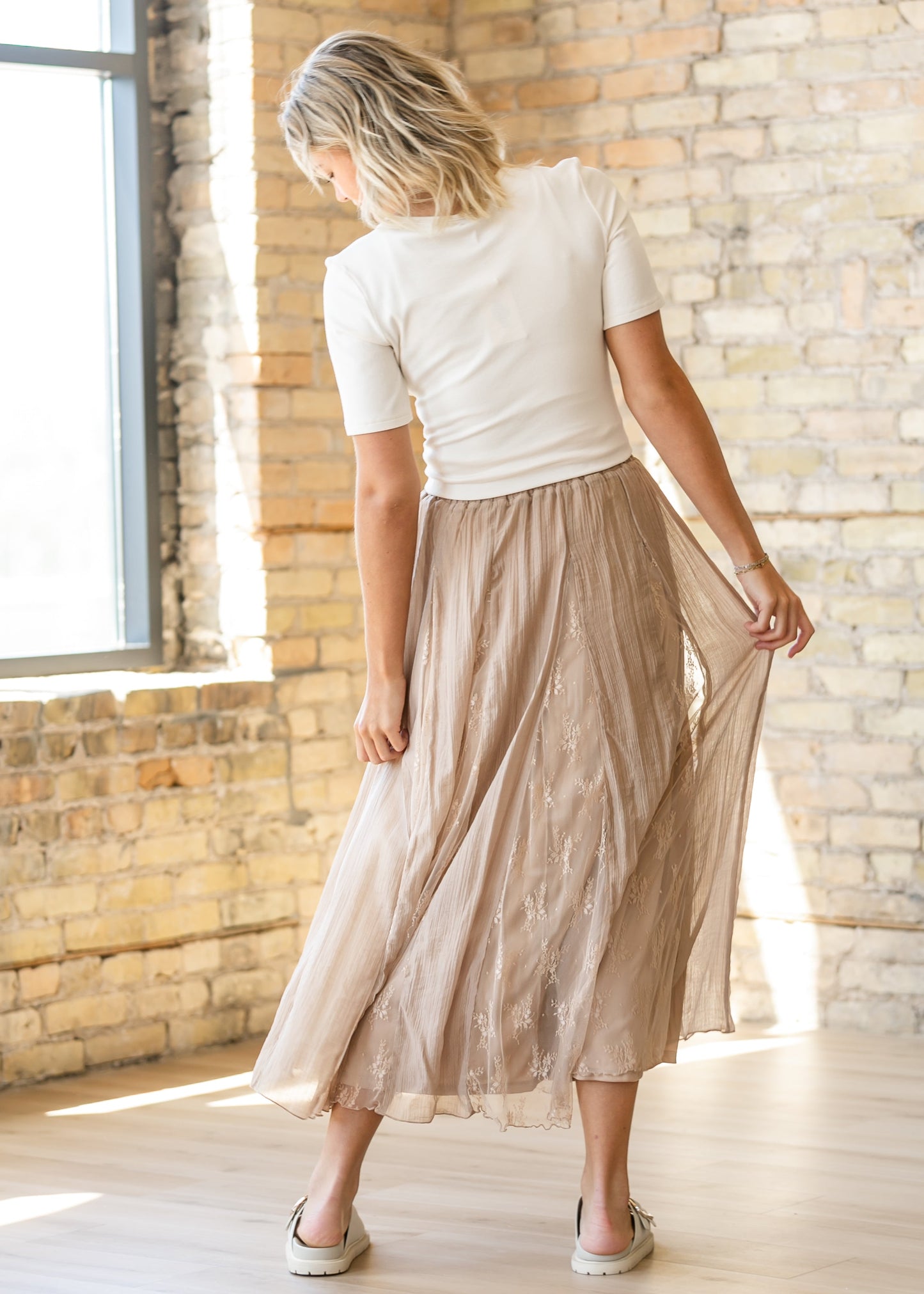 Printed Floral Lace Maxi Skirt - FINAL SALE