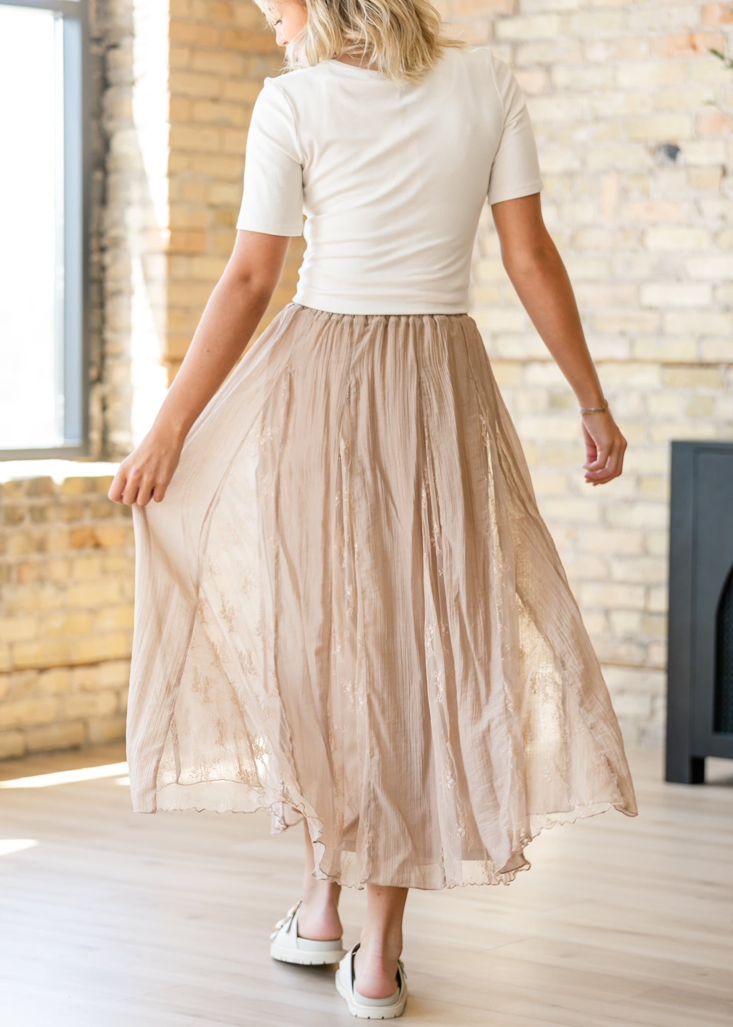 Printed Floral Lace Maxi Skirt - FINAL SALE