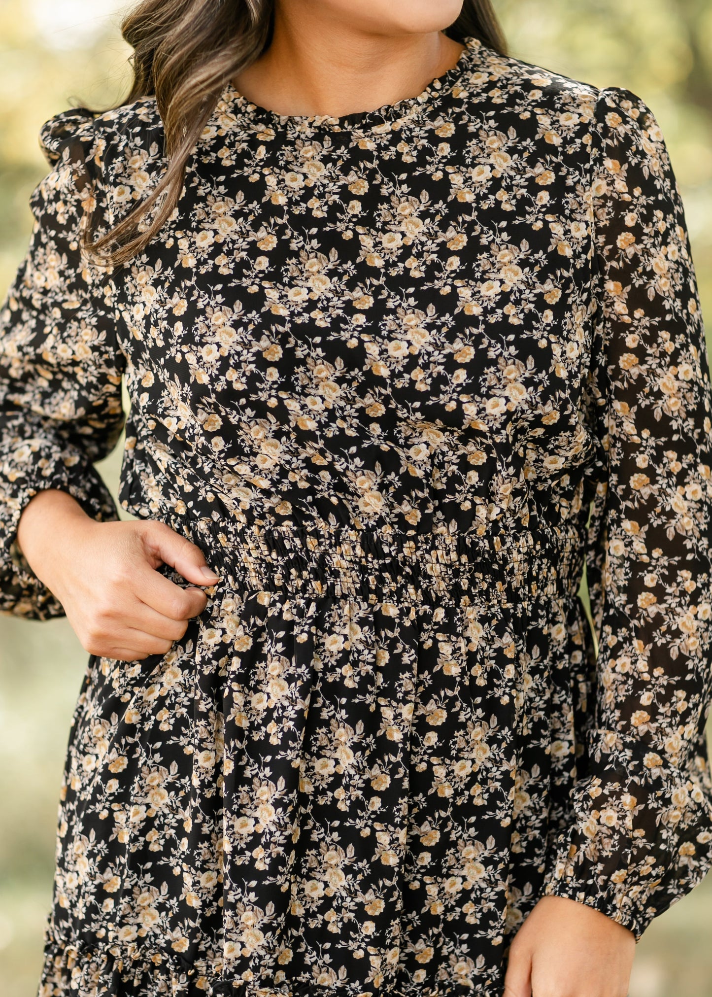 Printed Ruffle Midi Dress - FINAL SALE