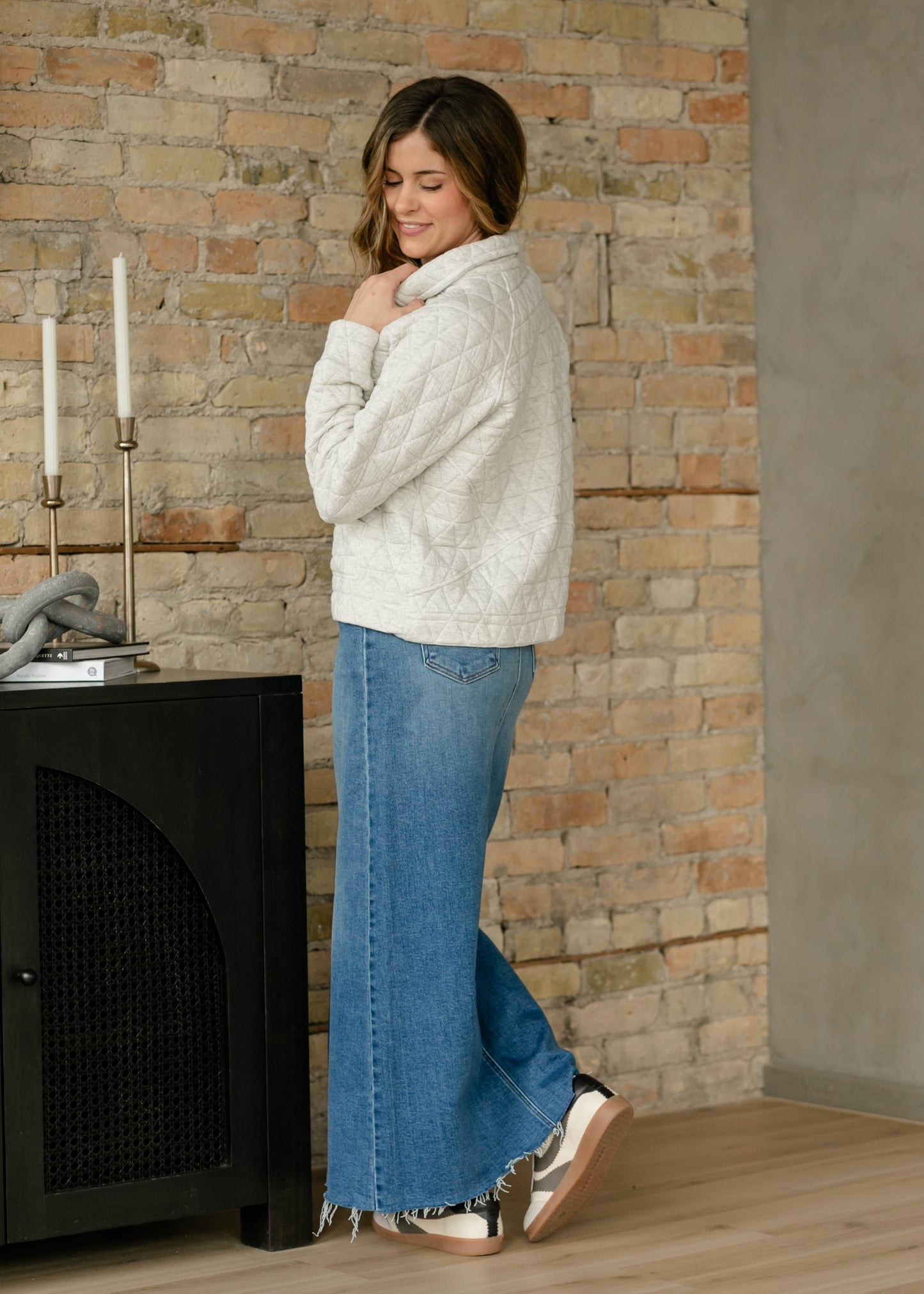Quilted Quarter Zip Pullover