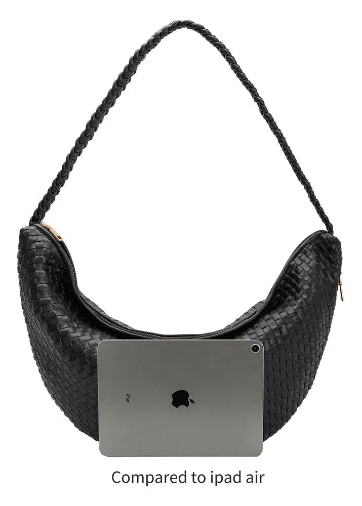 Raquel Recycled Black Laptop Shoulder Bag