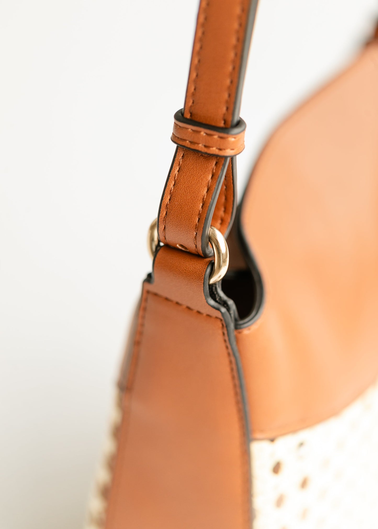 Rattan Vegan Leather Crossbody Bag - FINAL SALE