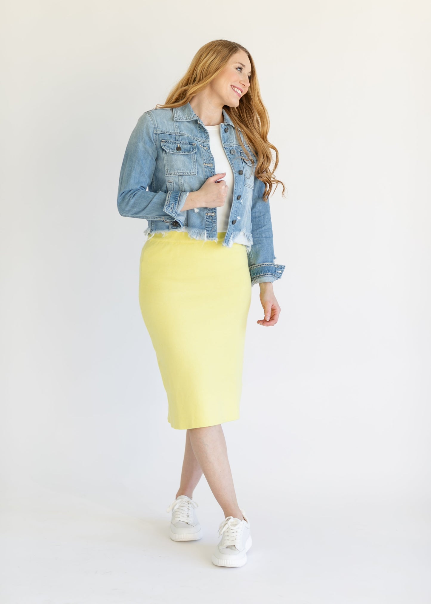 Raw Hem Distressed Light Wash Denim Jacket - FINAL SALE