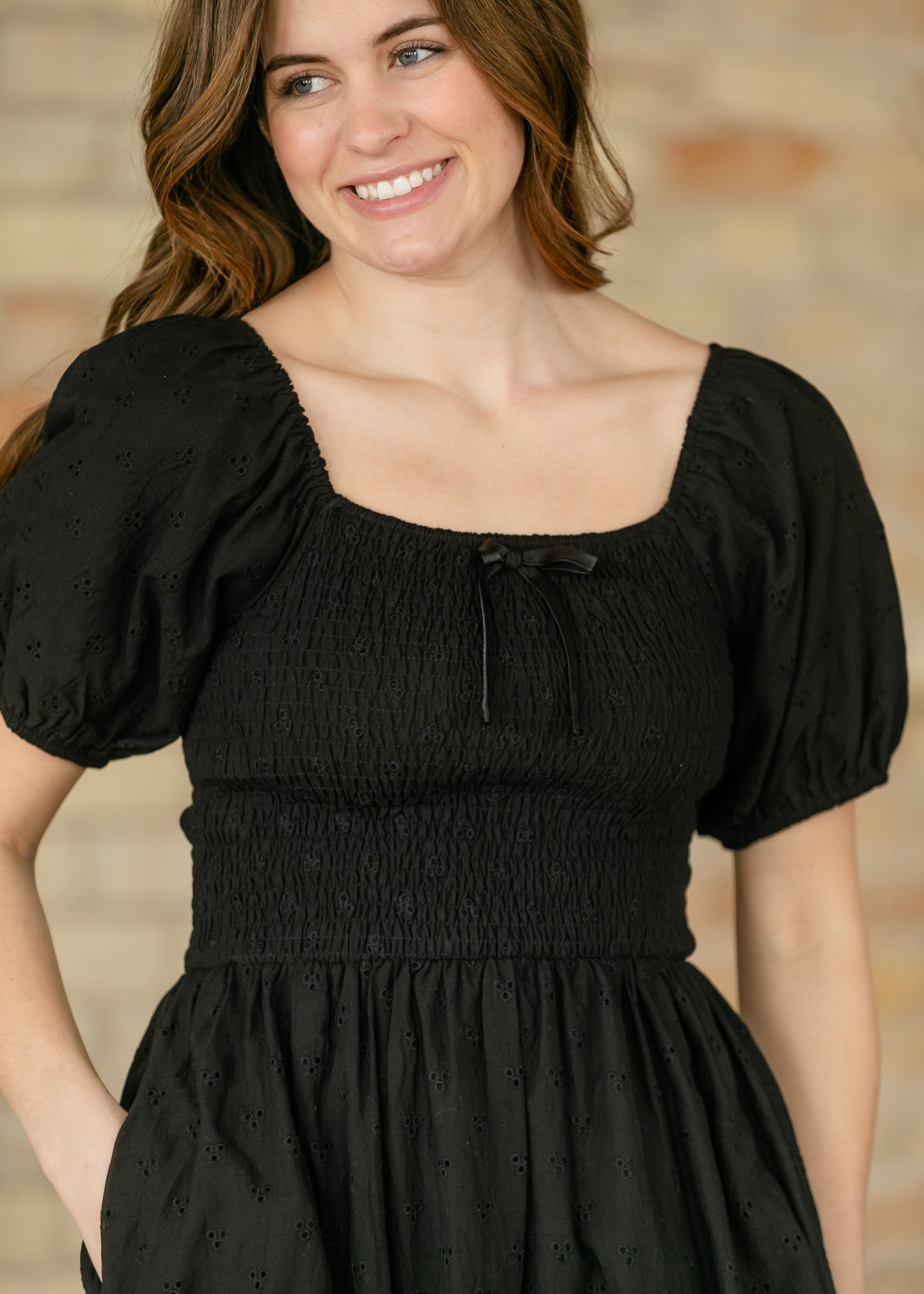 Rayna Black Eyelet Maxi Dress